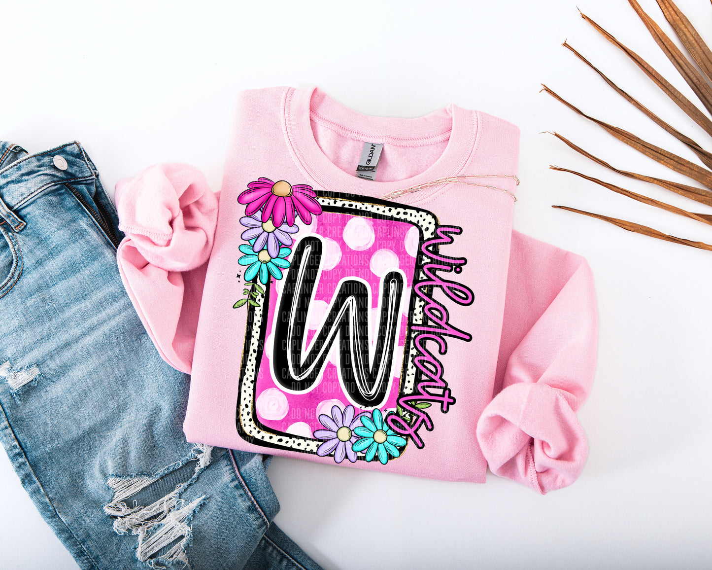 Floral Blooms Wildcats Direct to Film Transfers