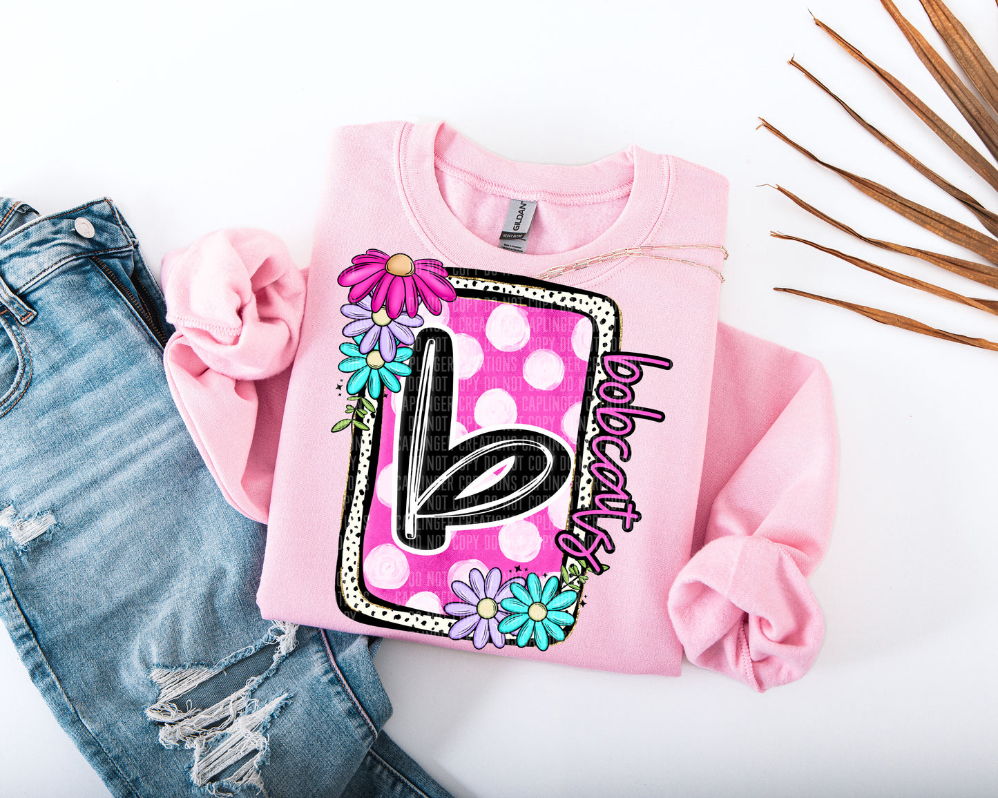 Floral Blooms Bobcats Direct to Film Transfers