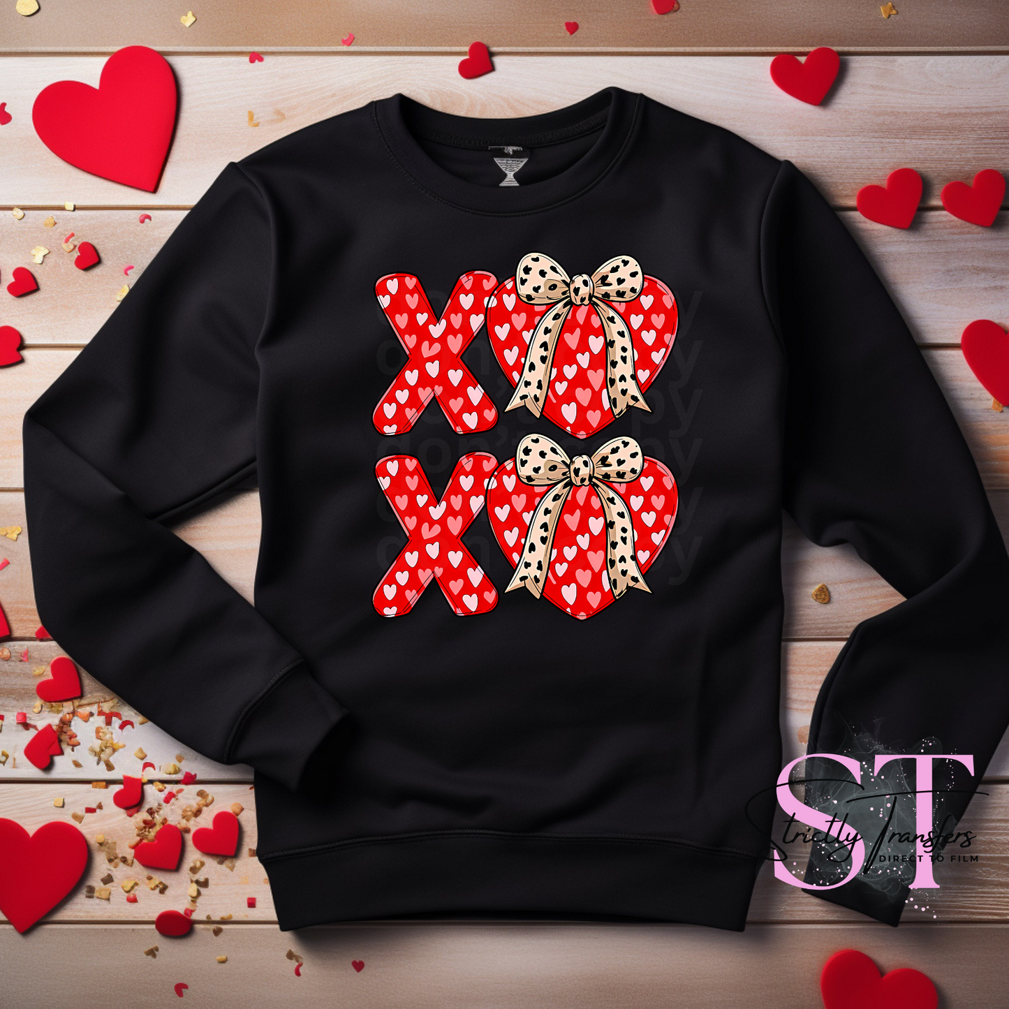 XOXO Heart Coquette Direct to Film Transfers