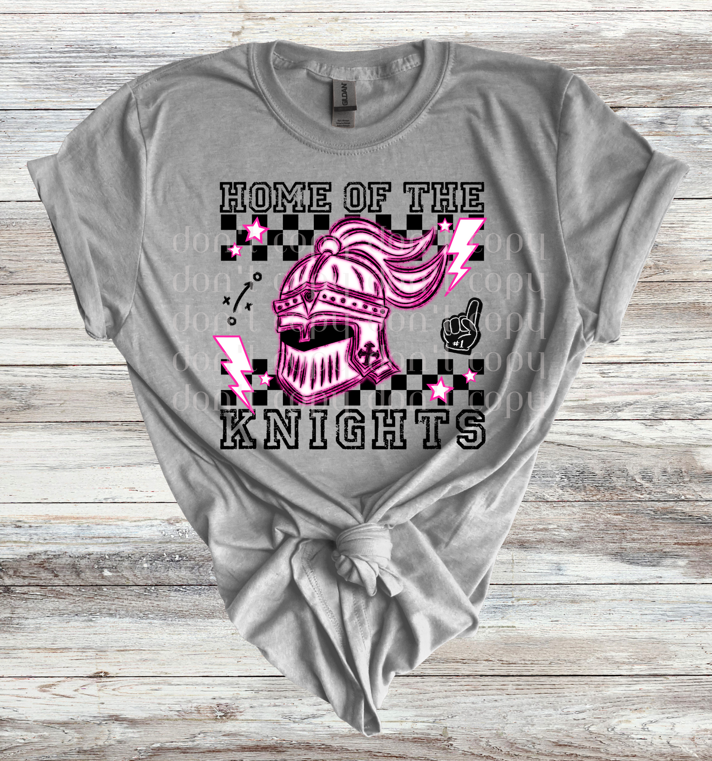 Home of the Knights Checkered Direct to Film Transfer