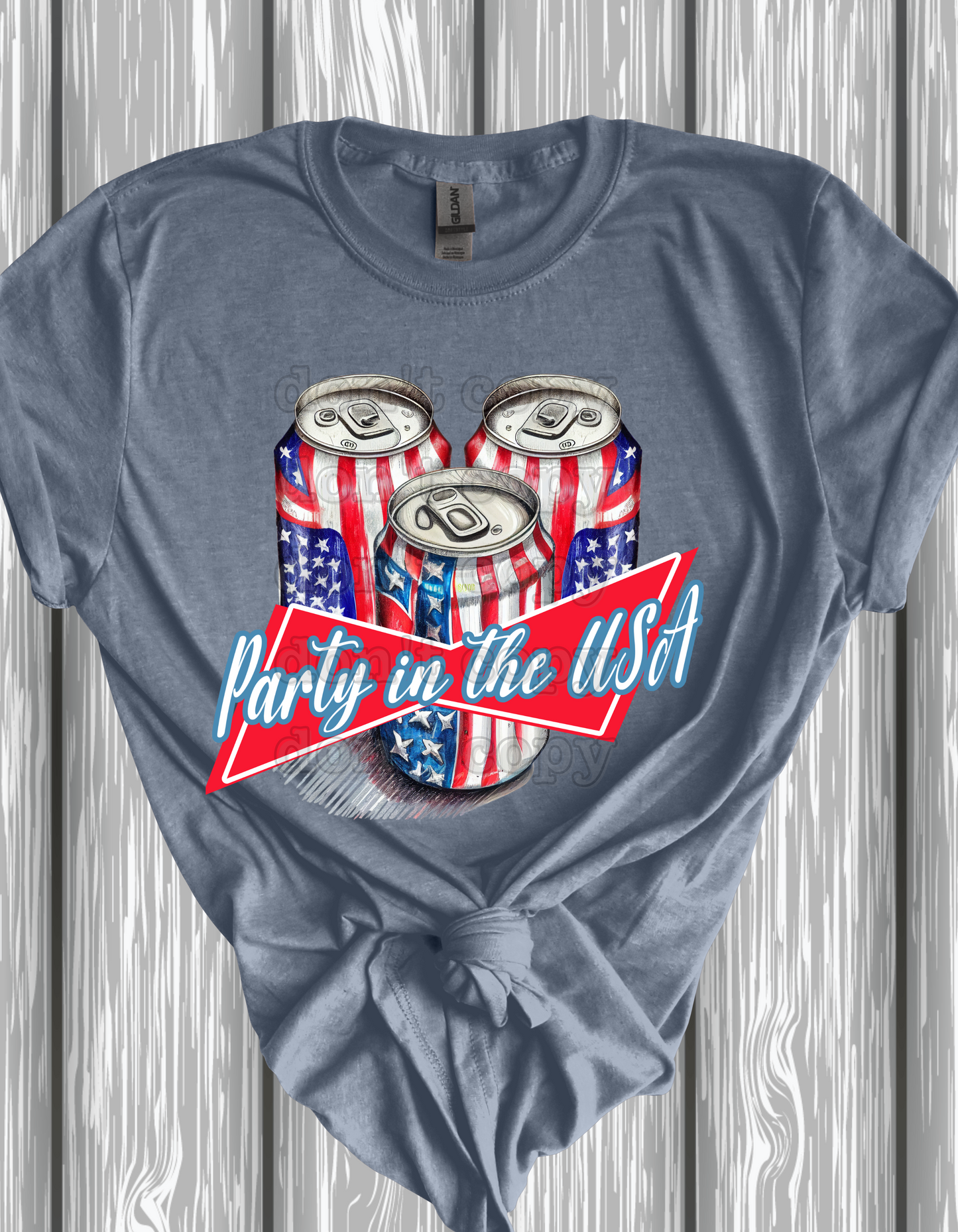 Party In the USA Beer Direct to Film Transfer