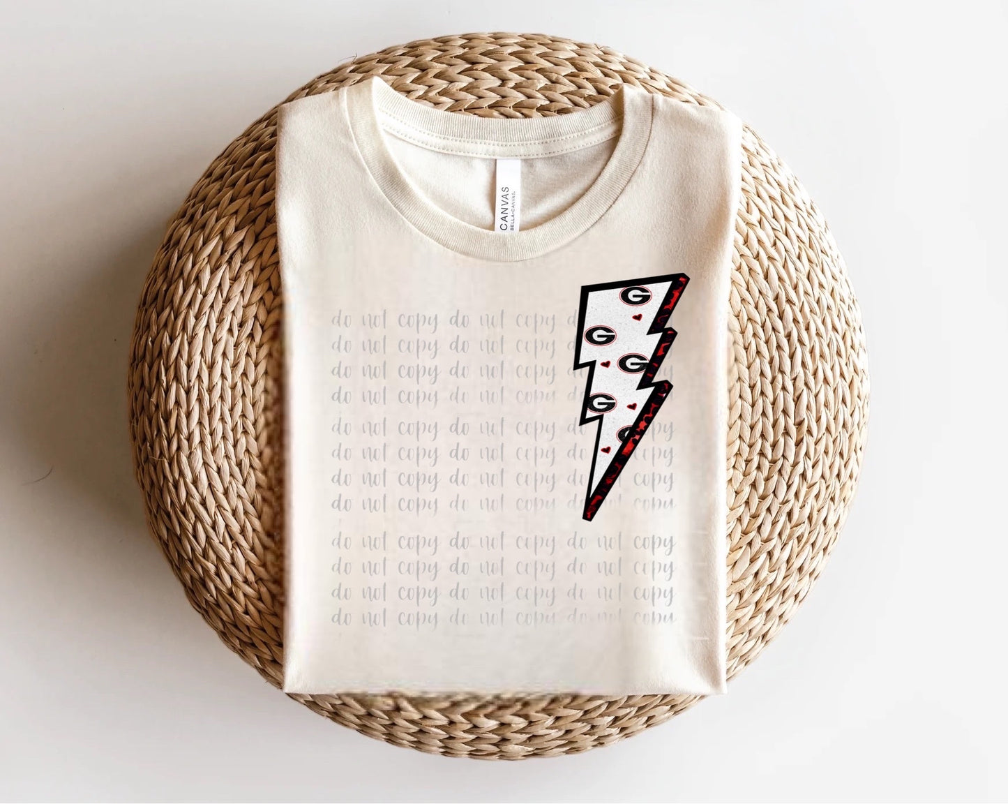 Georgia Bulldogs Lightening Bolt Direct to Film Transfer