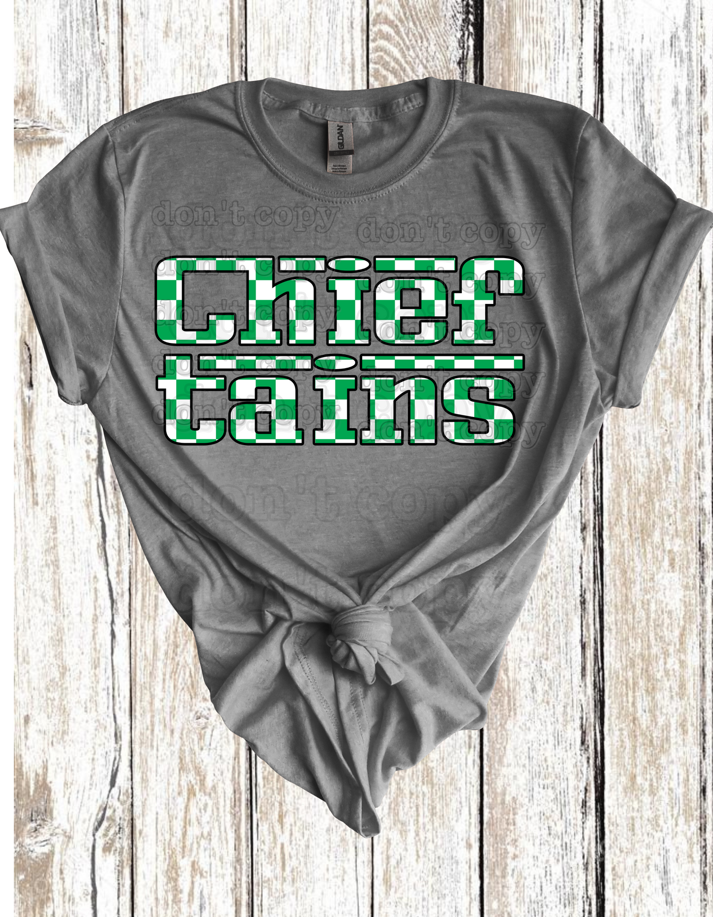 Chieftains Racing Checkered Mascot Direct to Film Transfer *Custom Color*