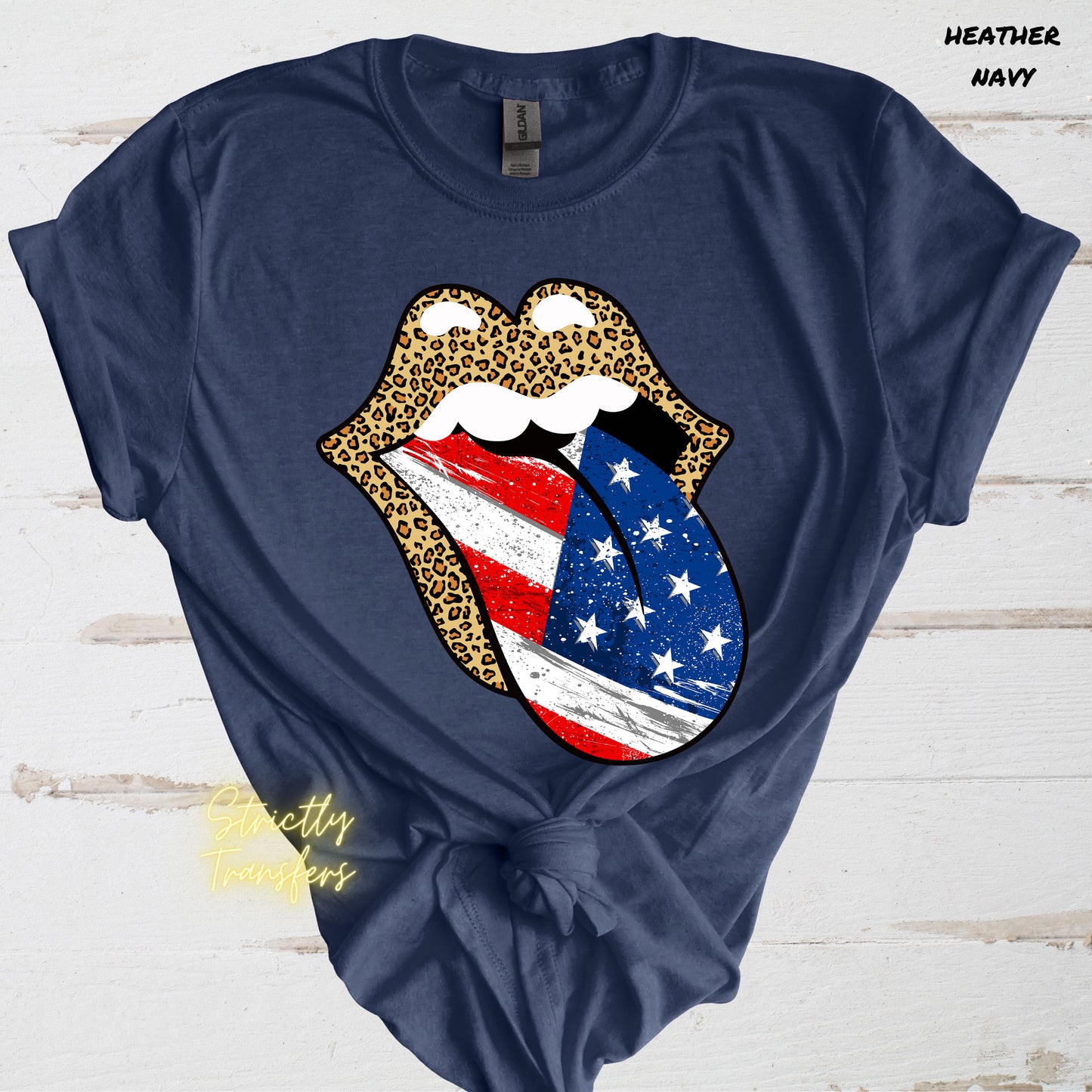 USA Tongue #3 Direct to Film Transfer