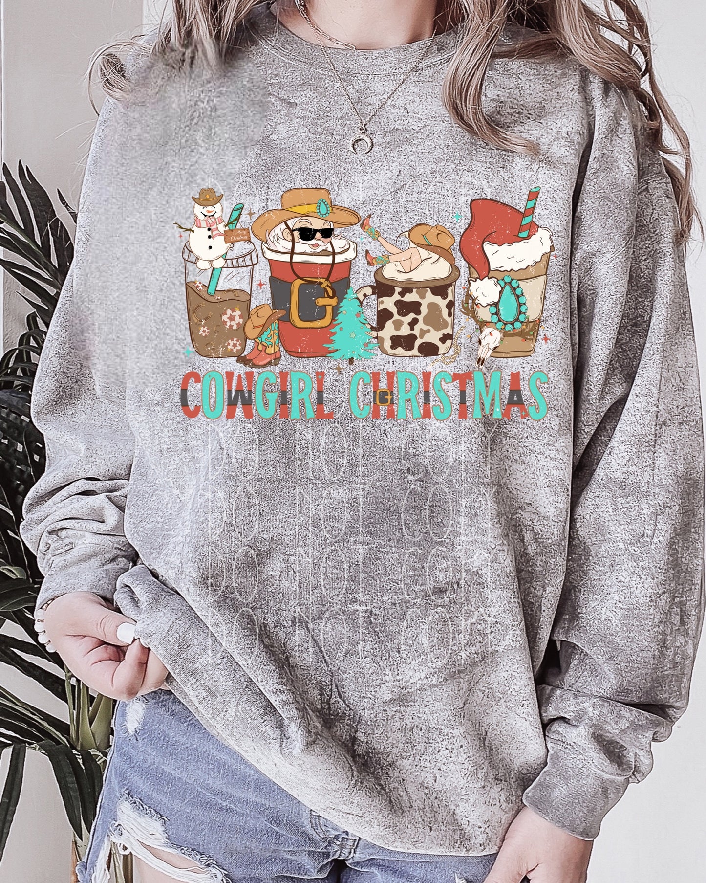 Cowgirl Christmas Direct to Film Transfer