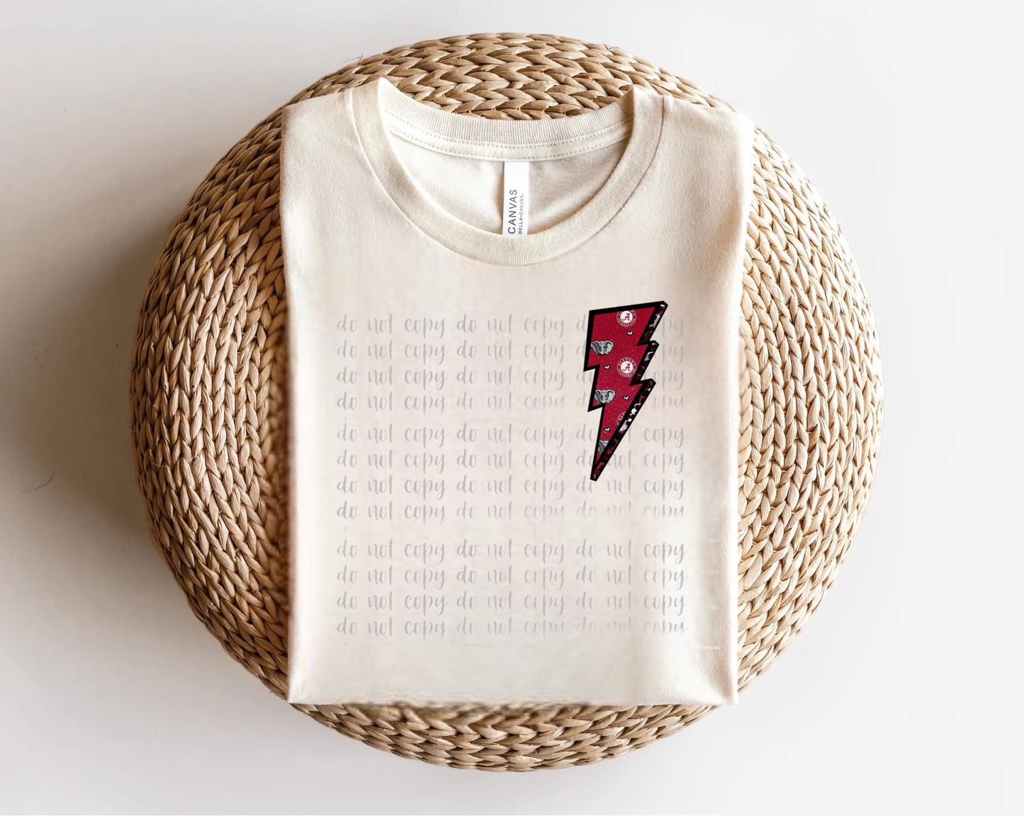Alabama Lightning Bolt Direct to Film Transfer