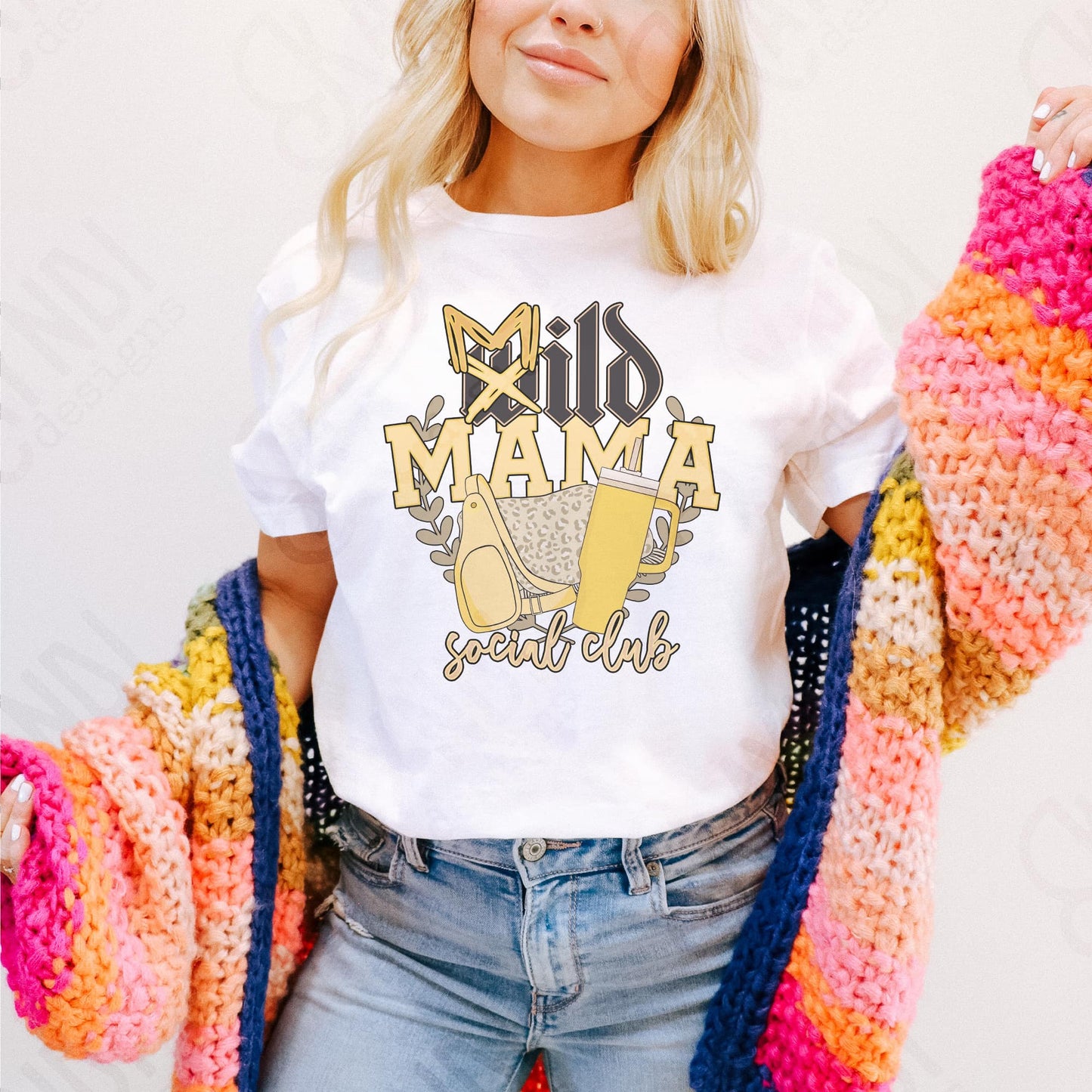 Mild Mama Social Club - 3 color choices Direct to Film Transfers