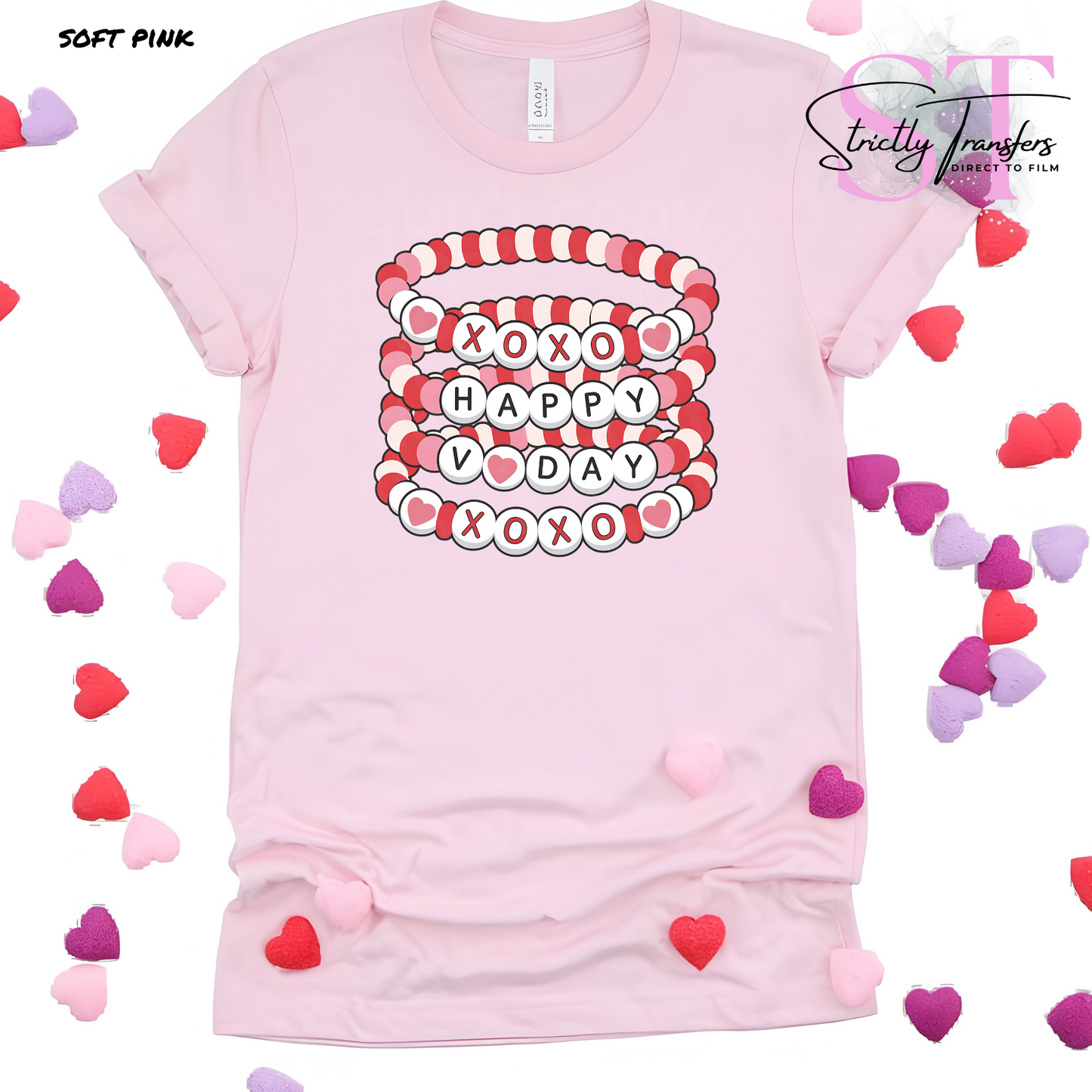 Happy Valentines Day Friendship Bracelet Direct to Film Transfers
