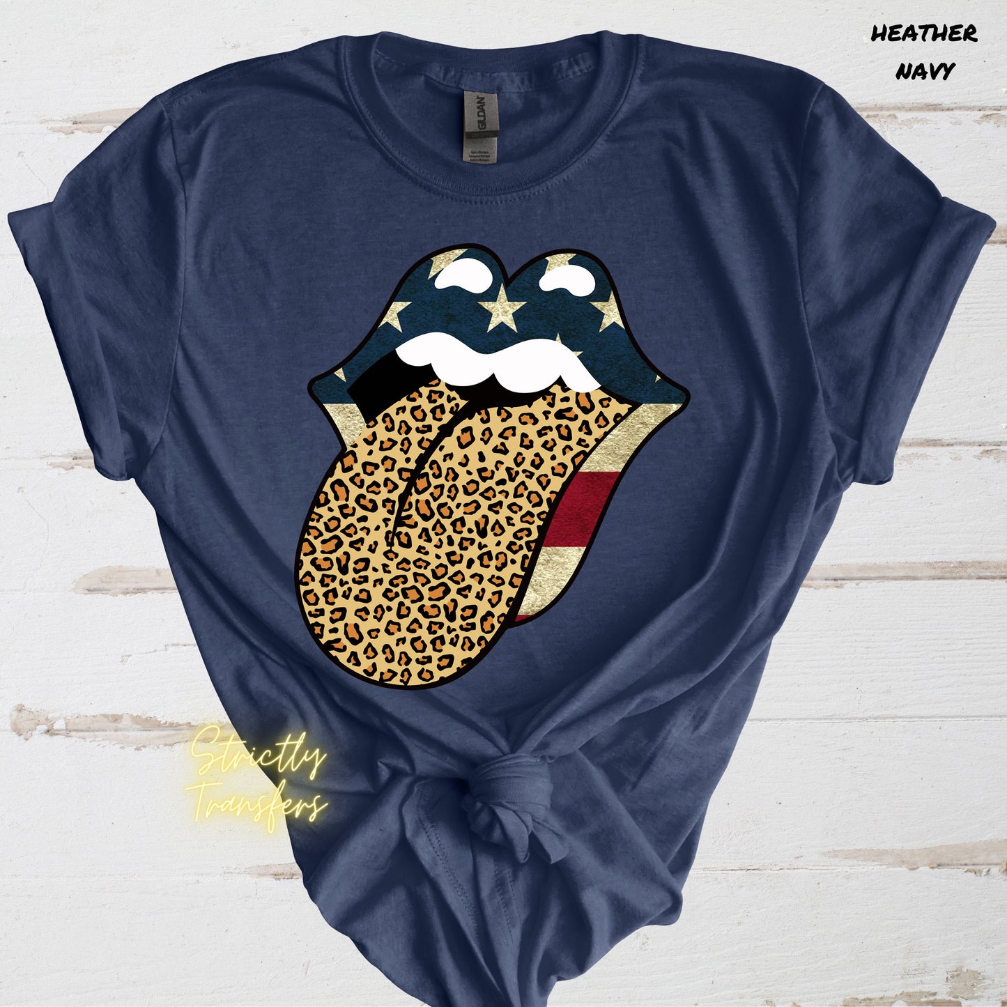 USA Tongue #4 Direct to Film Transfer