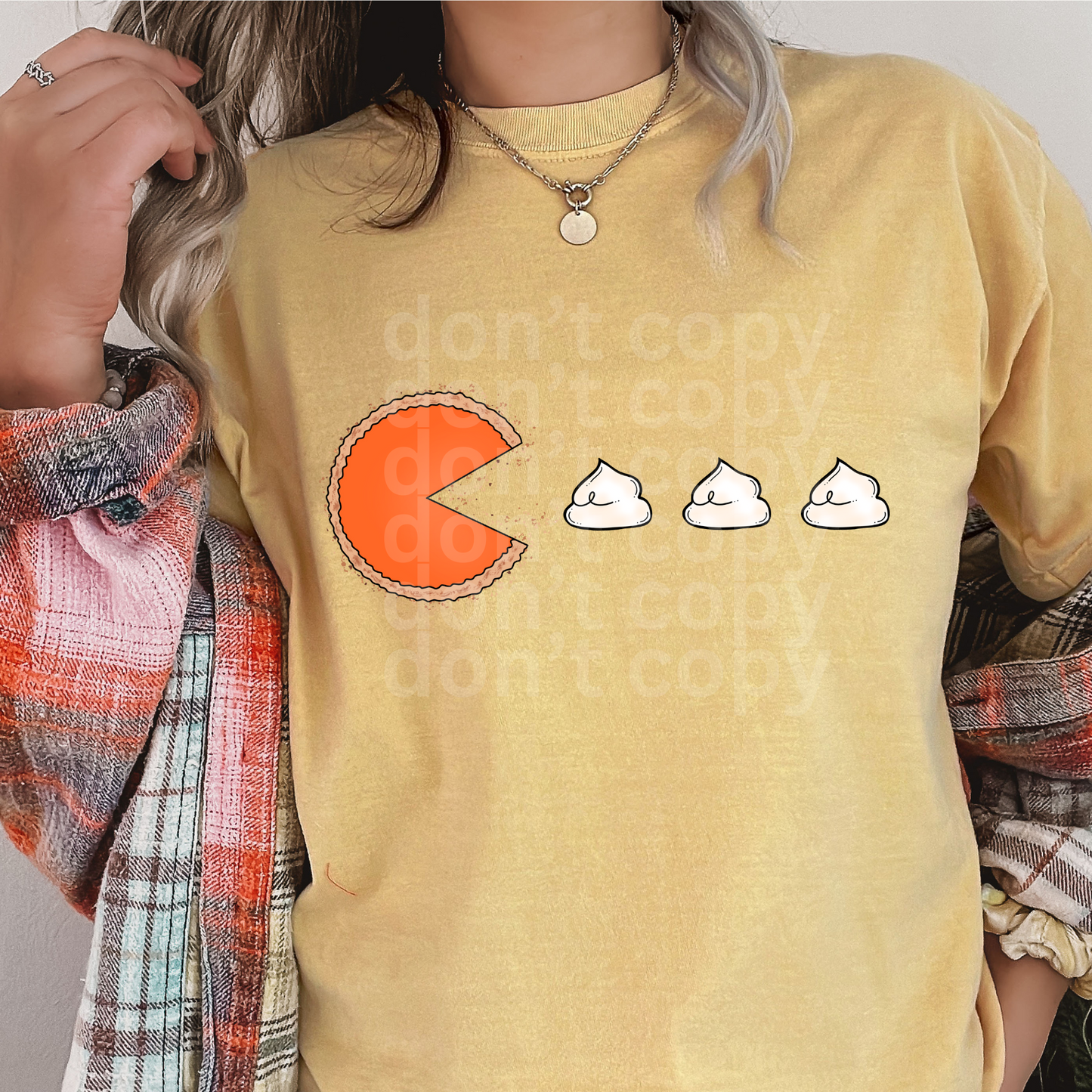 Eat Pie Pacman Direct to Film Transfer