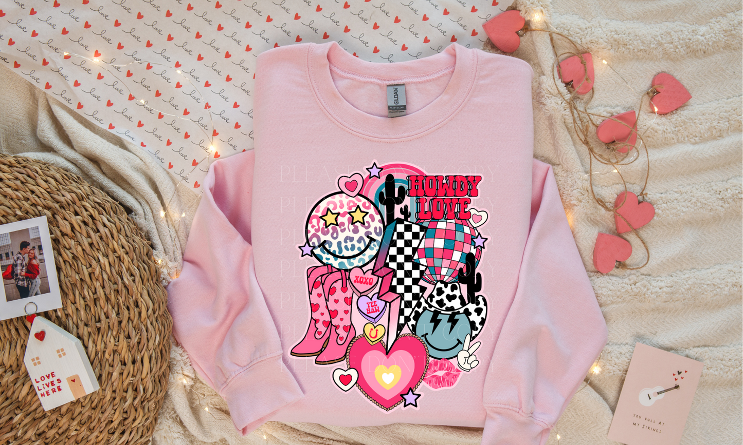 Howdy Love Western Collage Direct to Film Transfer