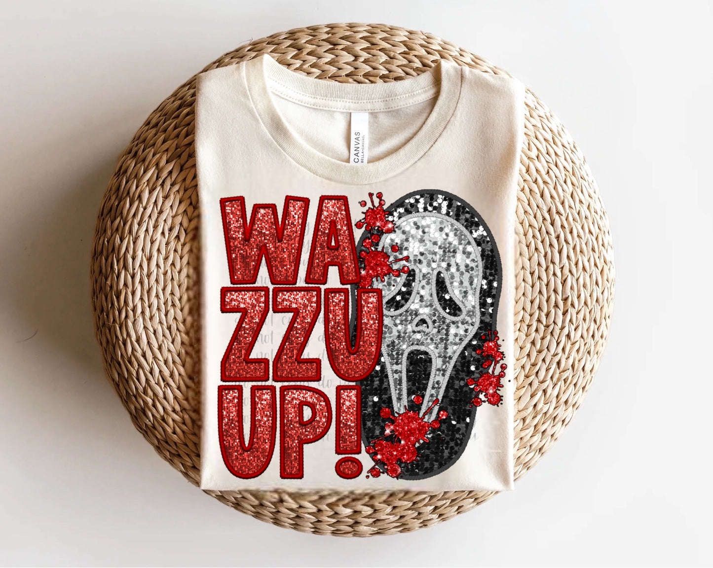 Wazzuup!! Ghostface Faux Patch Direct to Film Transfer