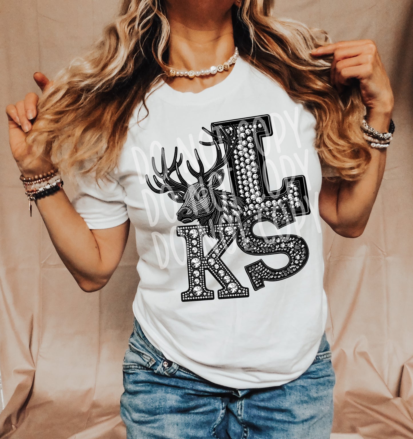 Elks Faux Rhinestone Direct to Film Transfer