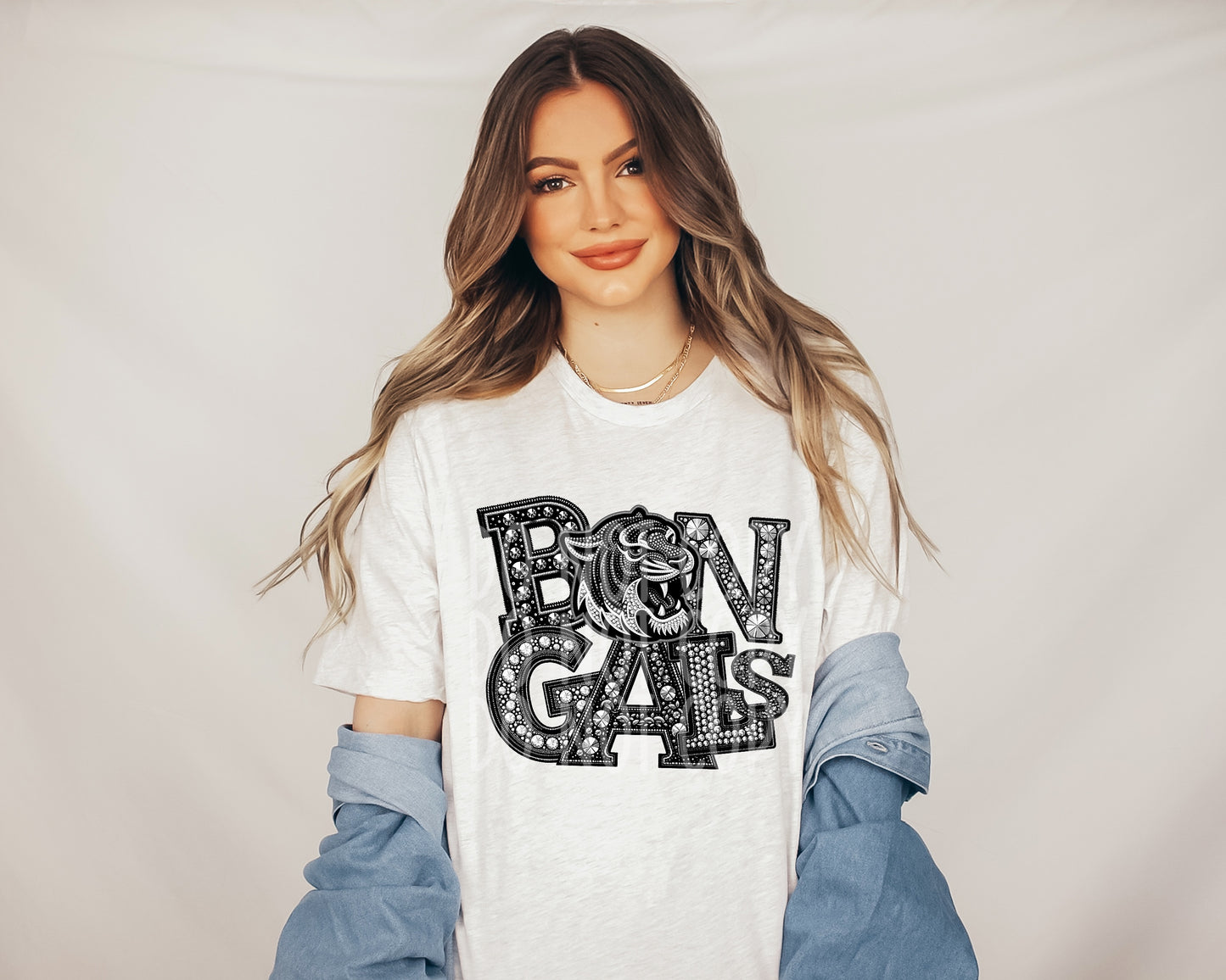 Bengals Faux Rhinestone Direct to Film Transfer