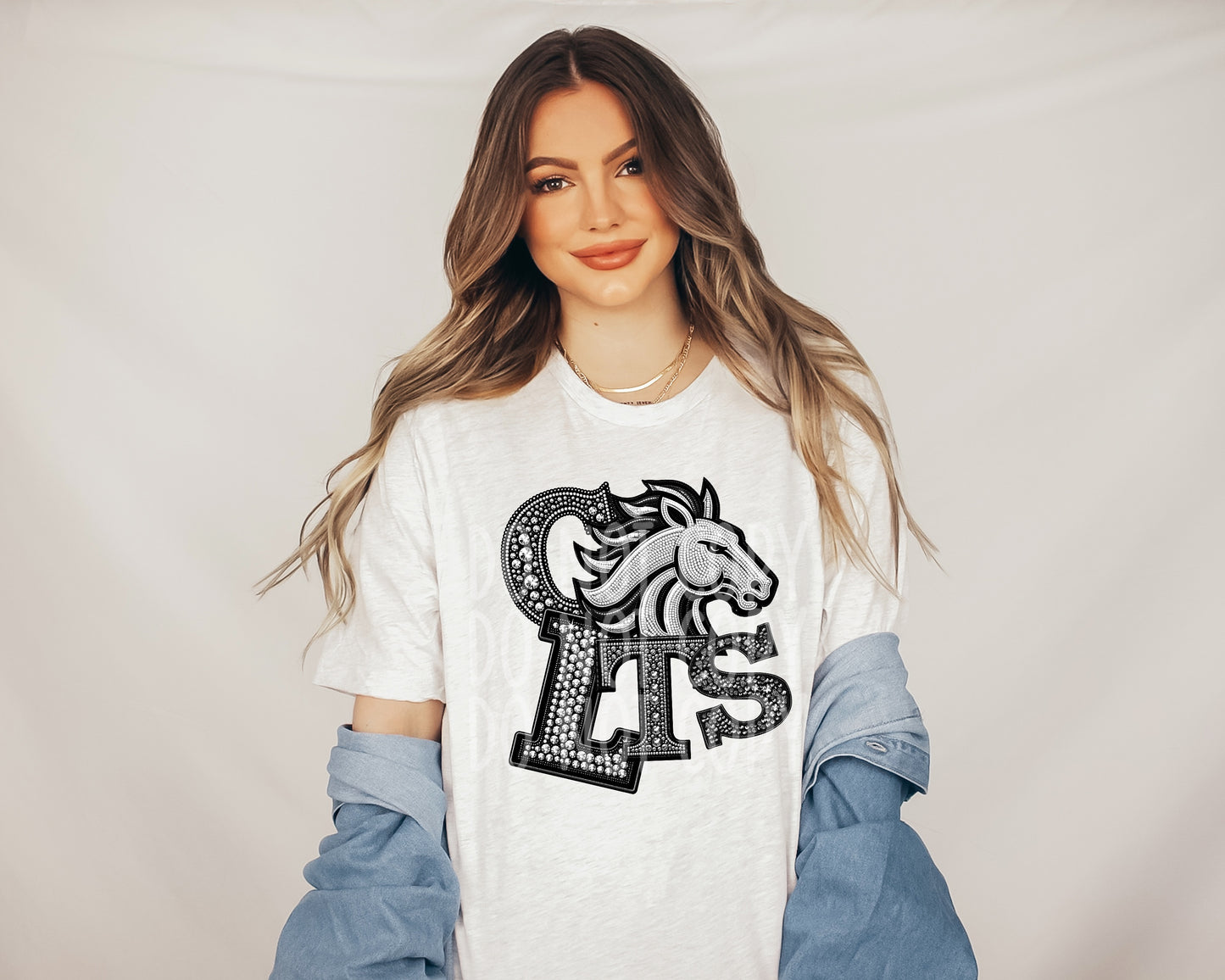 Colts Faux Rhinestone Direct to Film Transfer