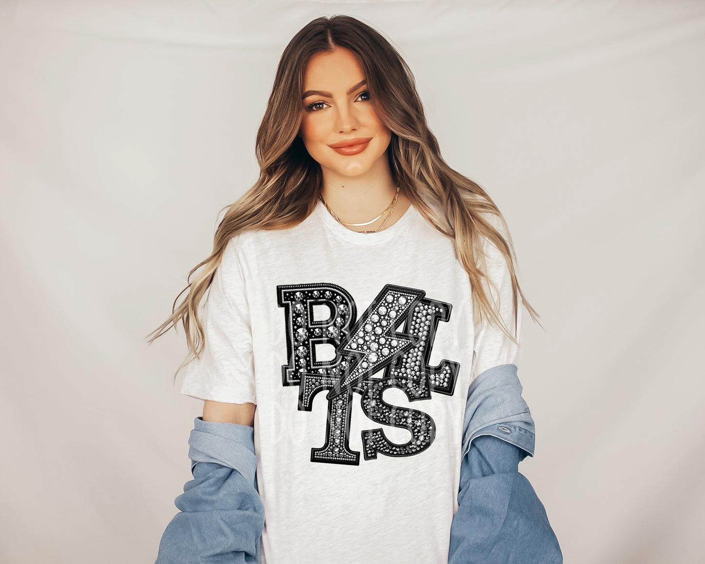 Bolts Faux Rhinestone Direct to Film Transfer