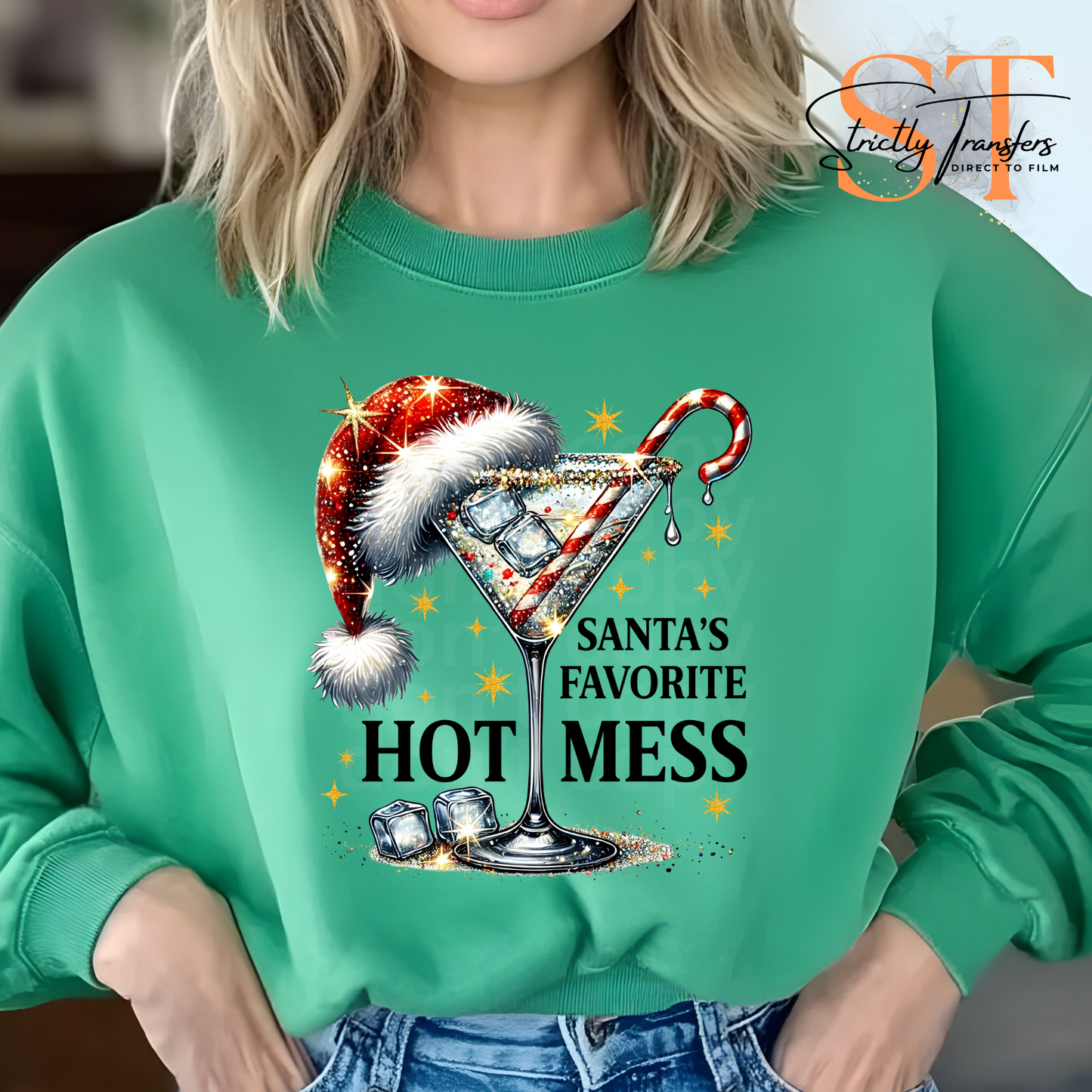 Santa's Favorite Hot Mess Direct to Film Transfers