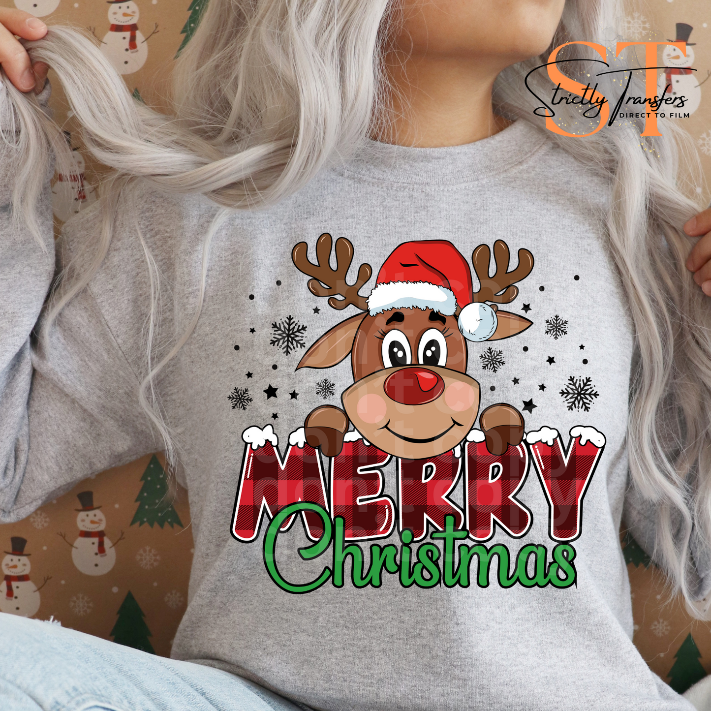 Rudolph Merry Christmas Direct to Film Transfers