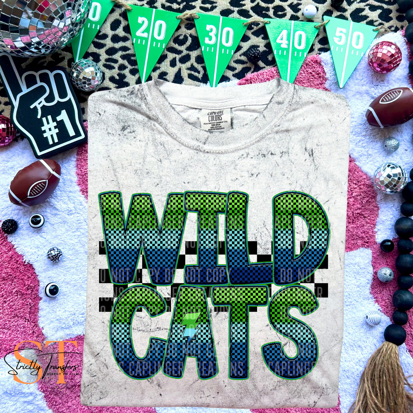 Electric Checks Wildcats Direct to Film Transfers