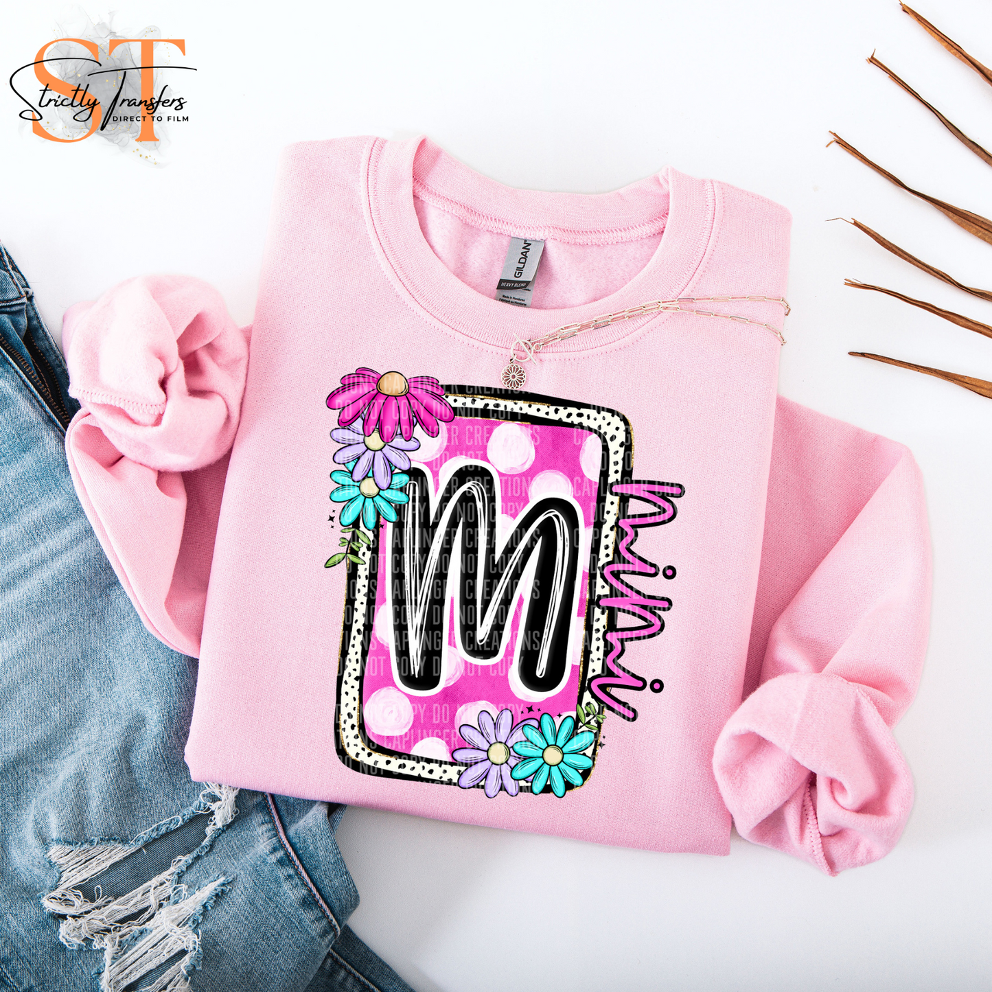 Mimi Floral Blooms Direct to Film Transfers