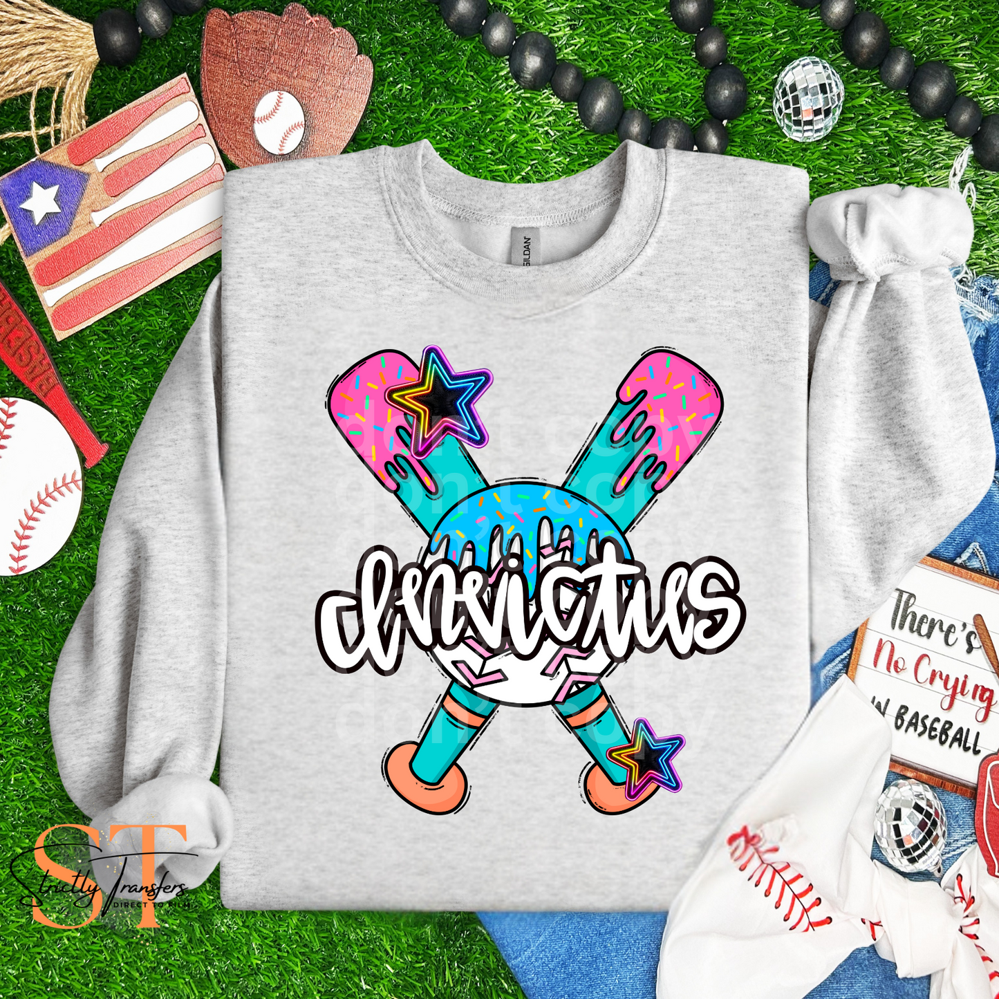 Invictus Baseball Drip Direct to Film Transfers