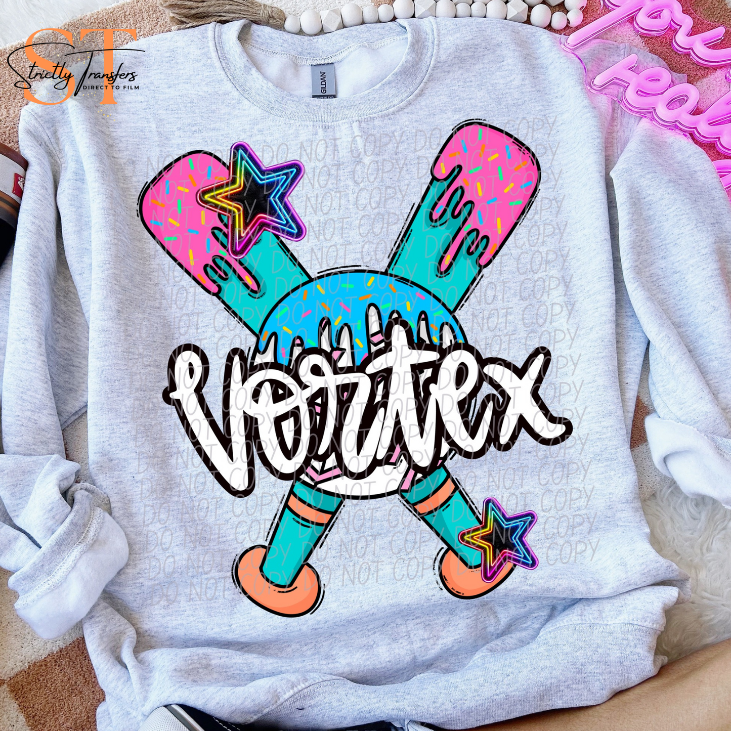 Vortex Baseball Drip Direct to Film Transfers