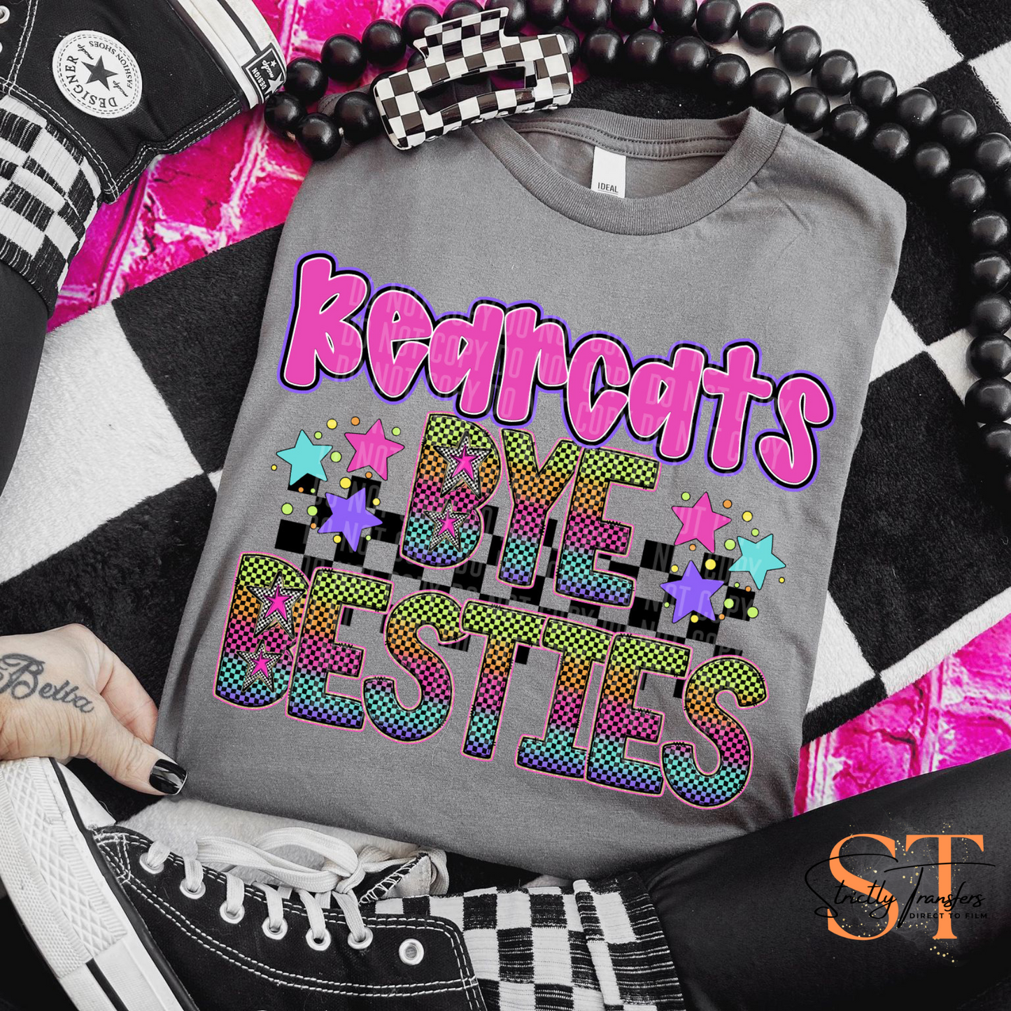 Bye Besties Bearcats Direct to Film Transfers