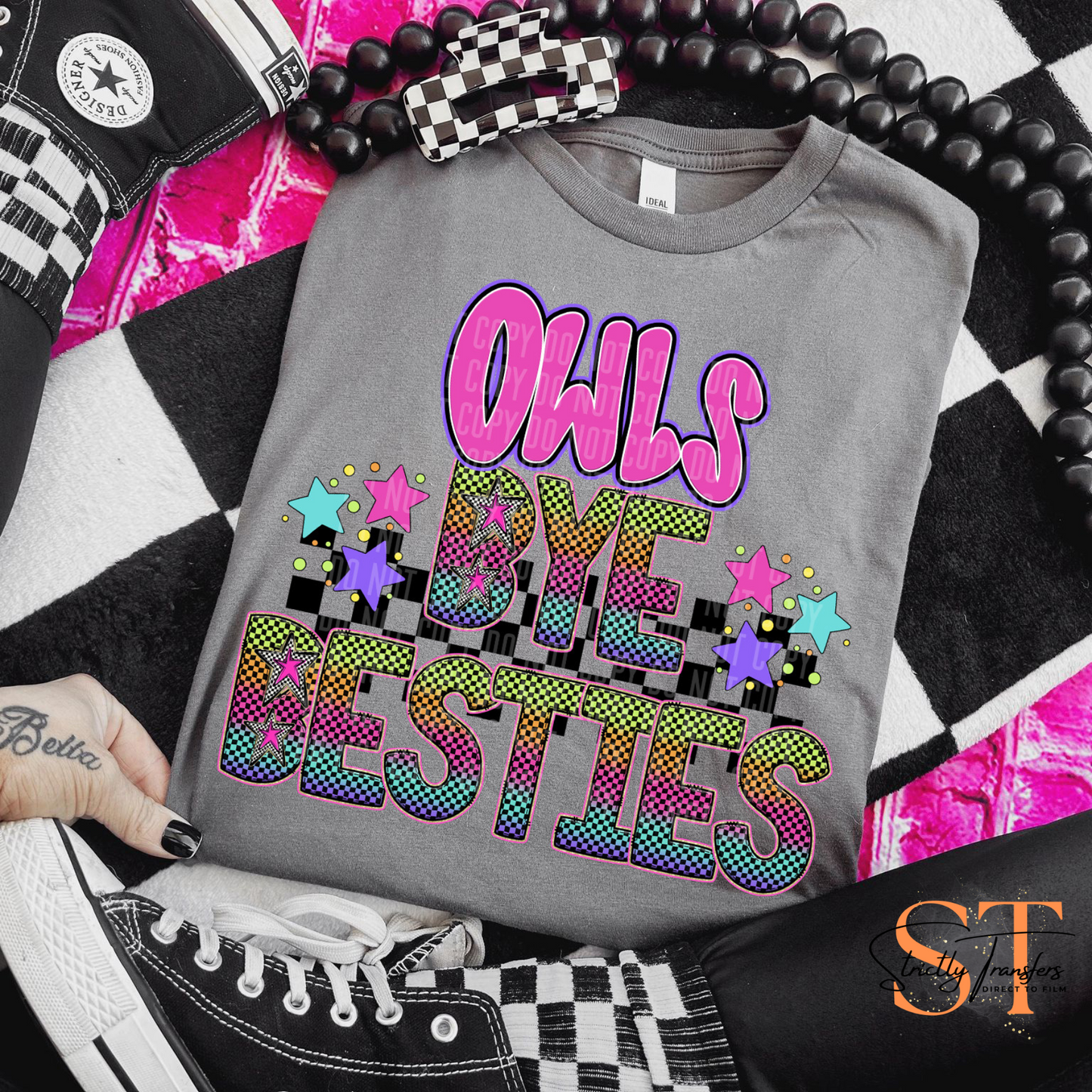 Bye Besties Owls Direct to Film Transfers