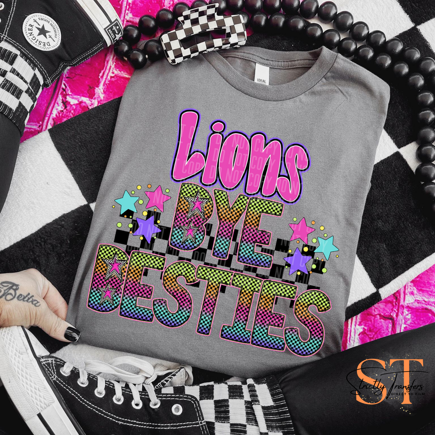 Bye Besties Lions Direct to Film Transfers