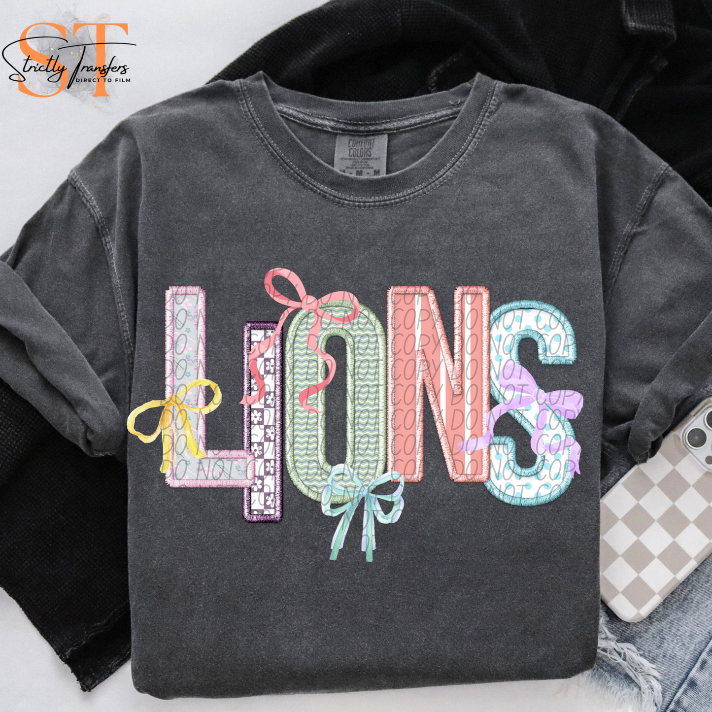 Spring Bows Lions Direct to Film Transfers