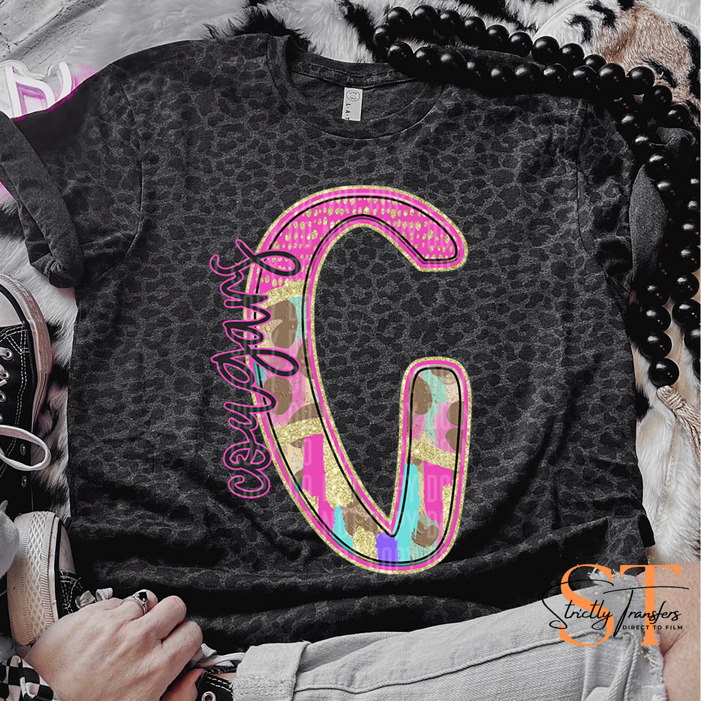 Rainbow Leopard Cougars Direct to Film Transfers