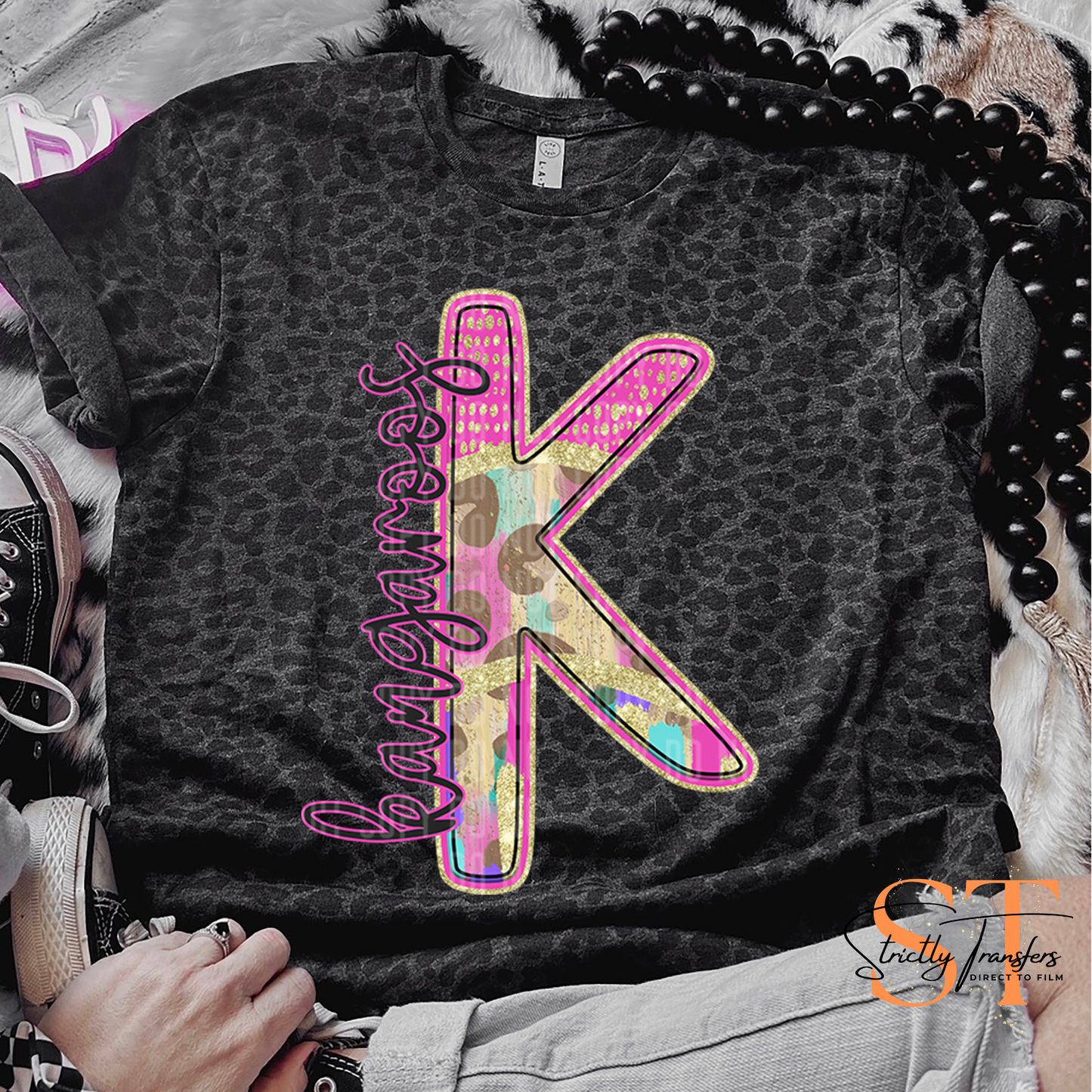 Rainbow Leopard Kangaroos Direct to Film Transfers