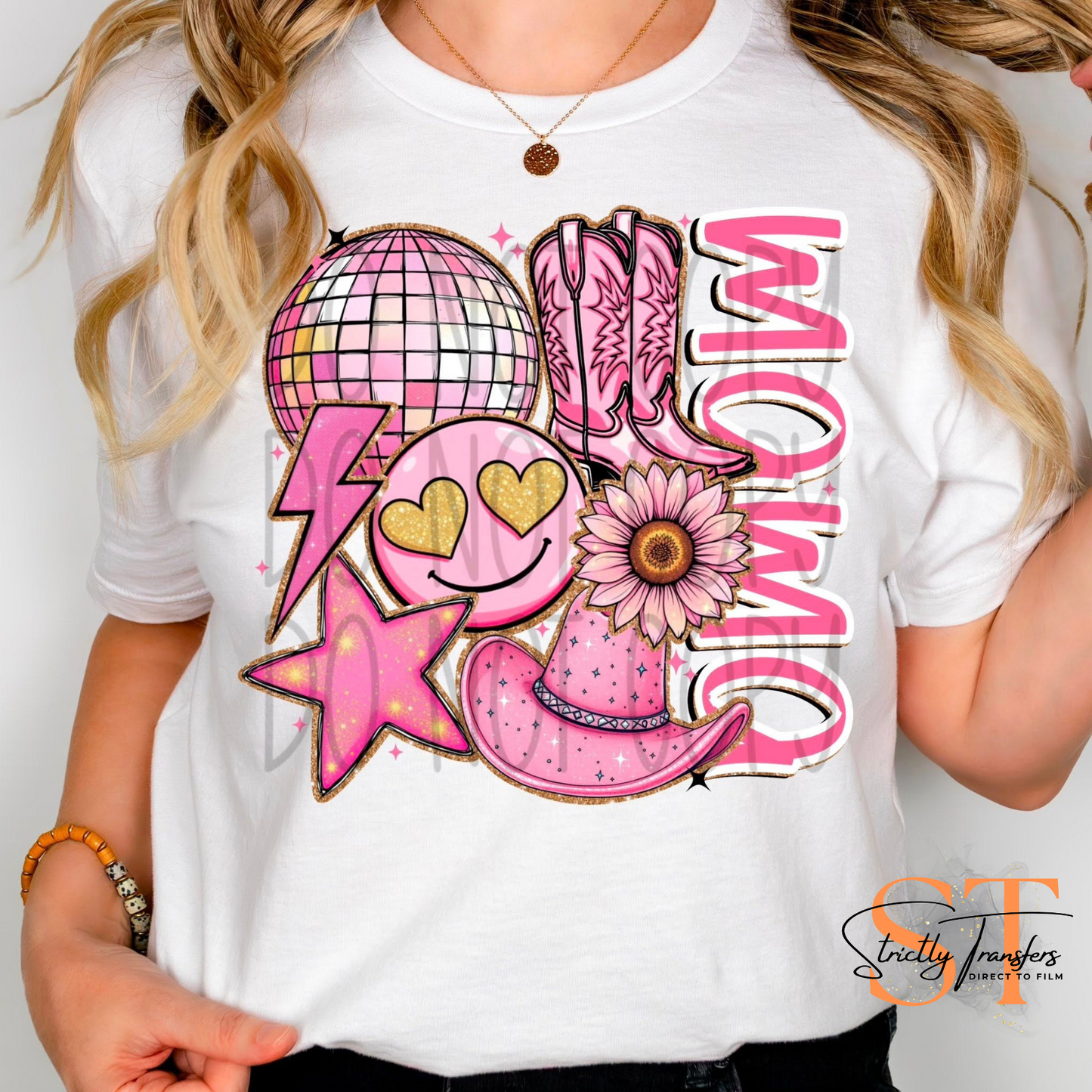 Pink Mama Collage Direct to Film Transfers