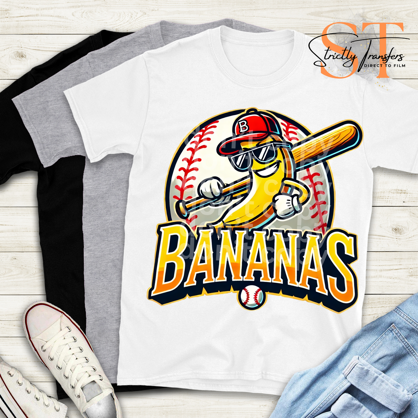 Bananas Baseball 4 Direct to Film Transfers