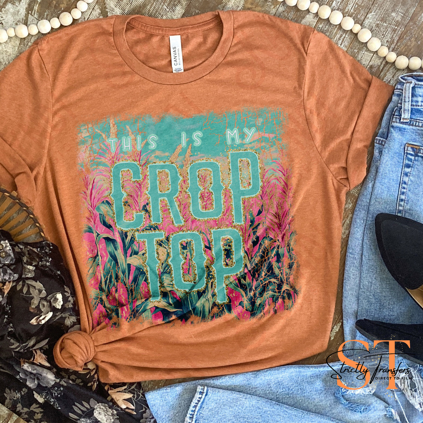 This is my Crop Top Direct to Film Transfers