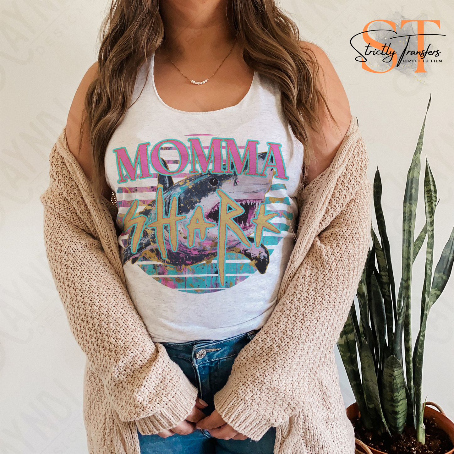 Momma Shark Direct to Film Transfers