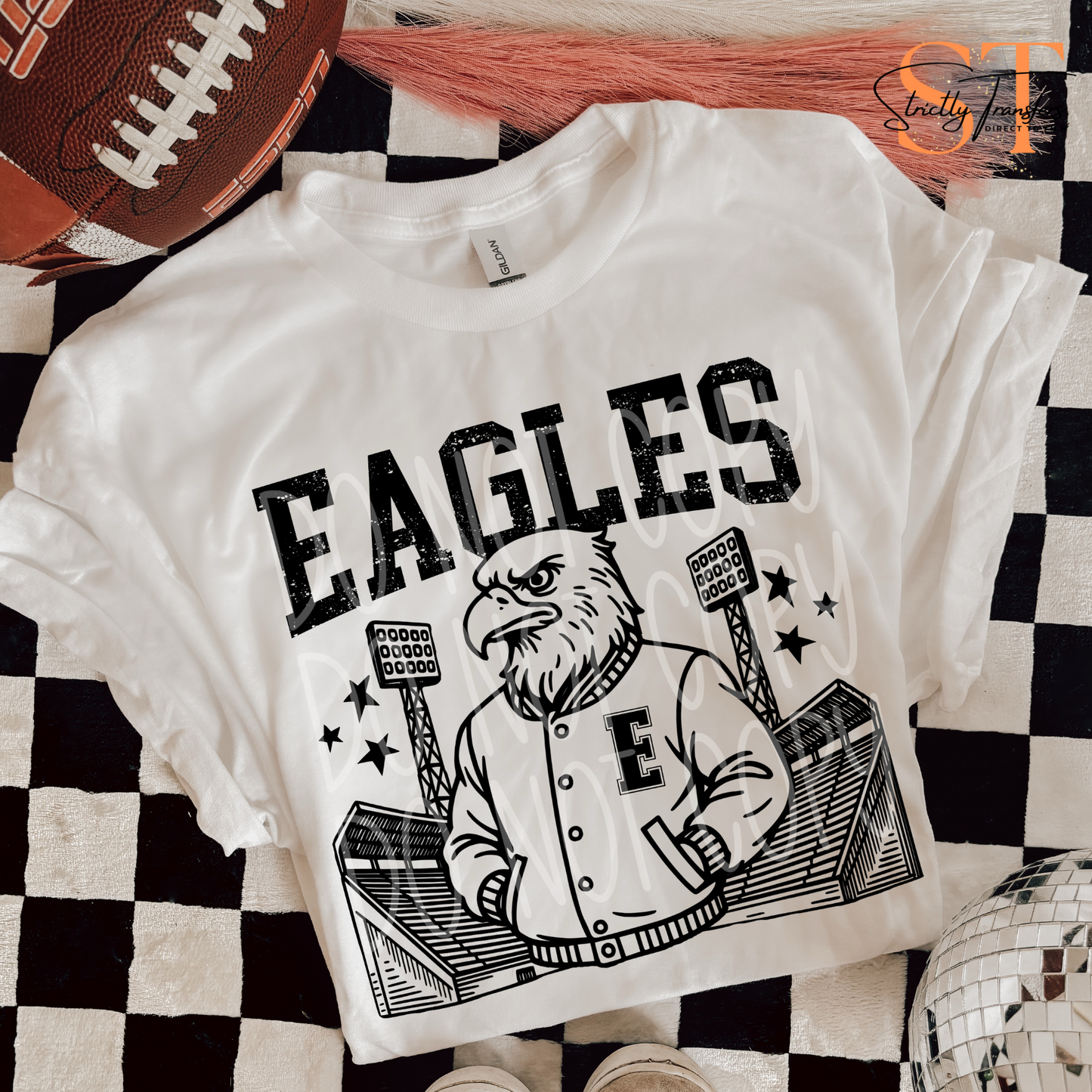Eagles Letterman Jacket Direct to Film Transfers
