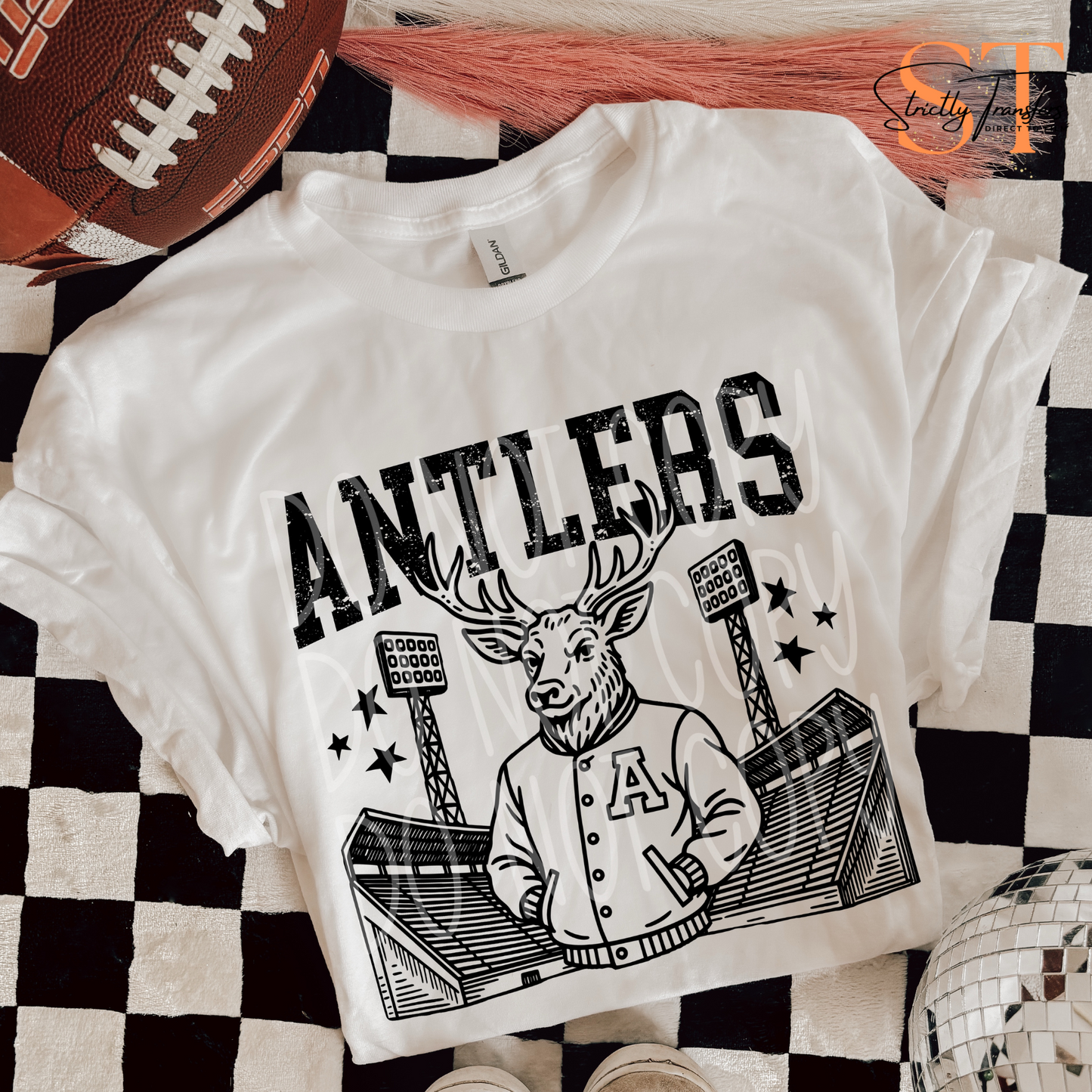 Antlers Letterman Jacket Direct to Film Transfers