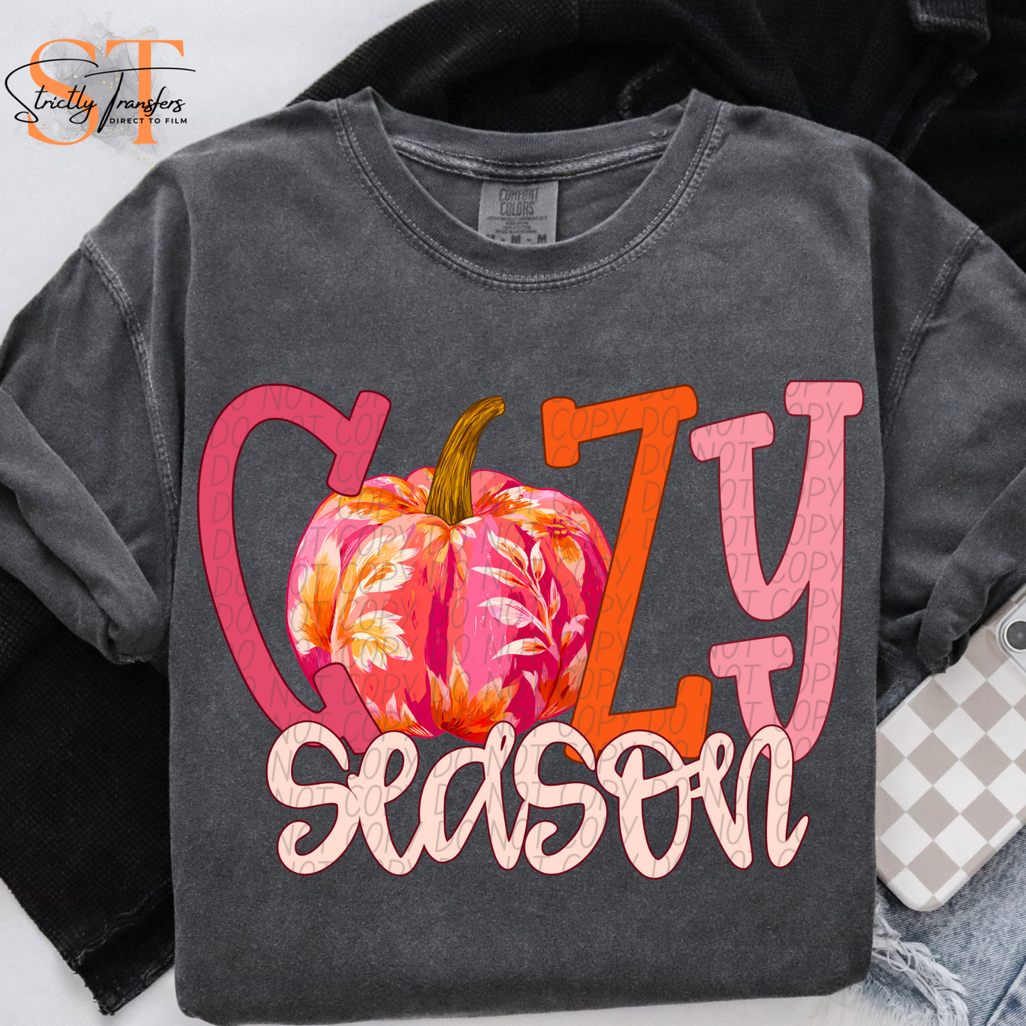 Cozy Season Pumpkin Direct to Film Transfers