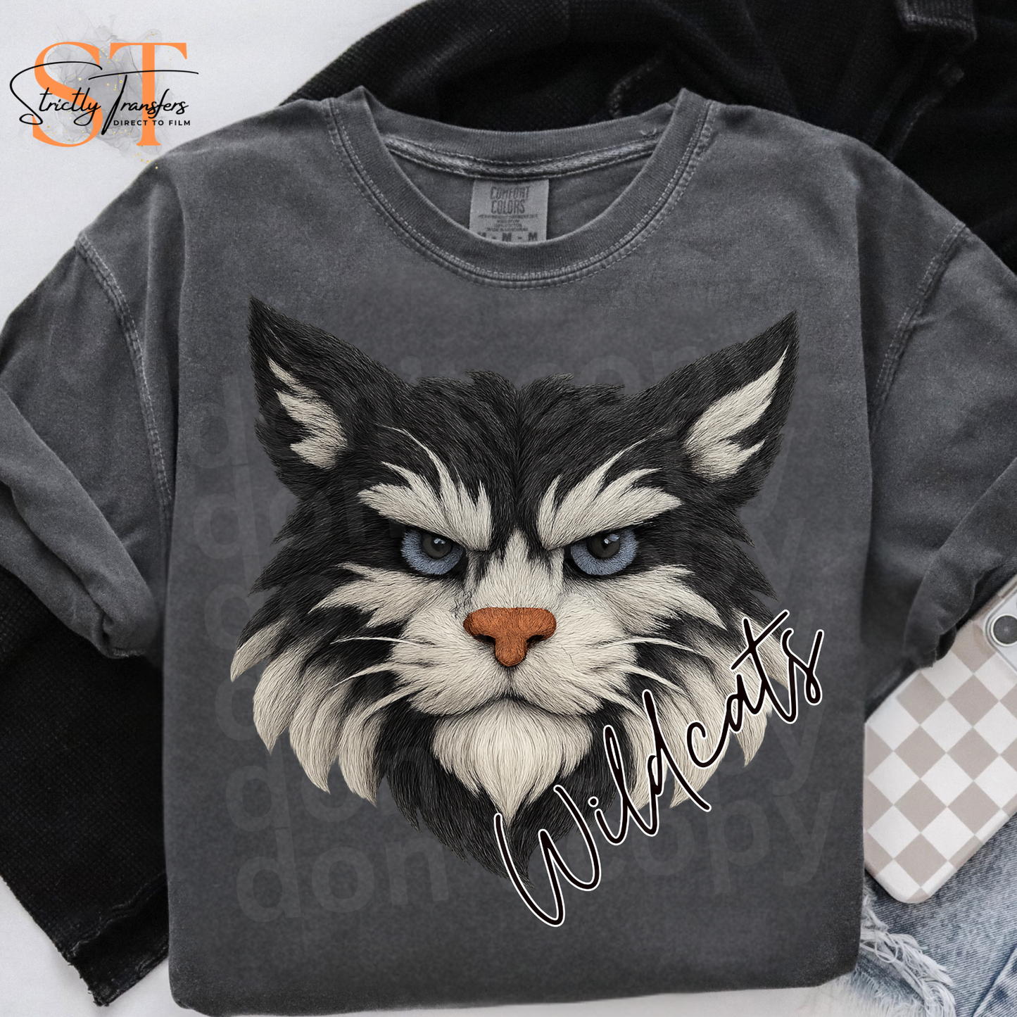 Wildcats Faux Yarn Direct to Film Transfers