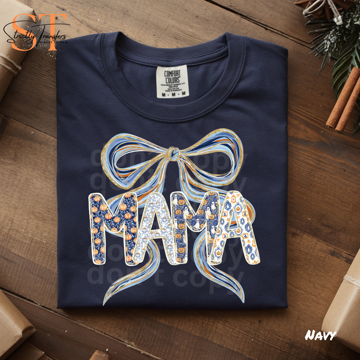 Mama Fall Bow Direct to Film Transfers