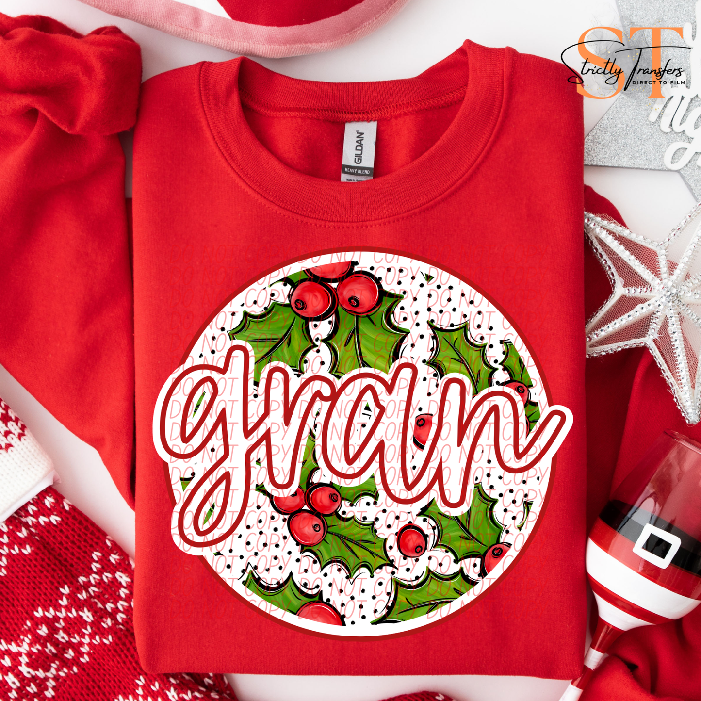 Gran Holly Circle Direct to Film Transfers