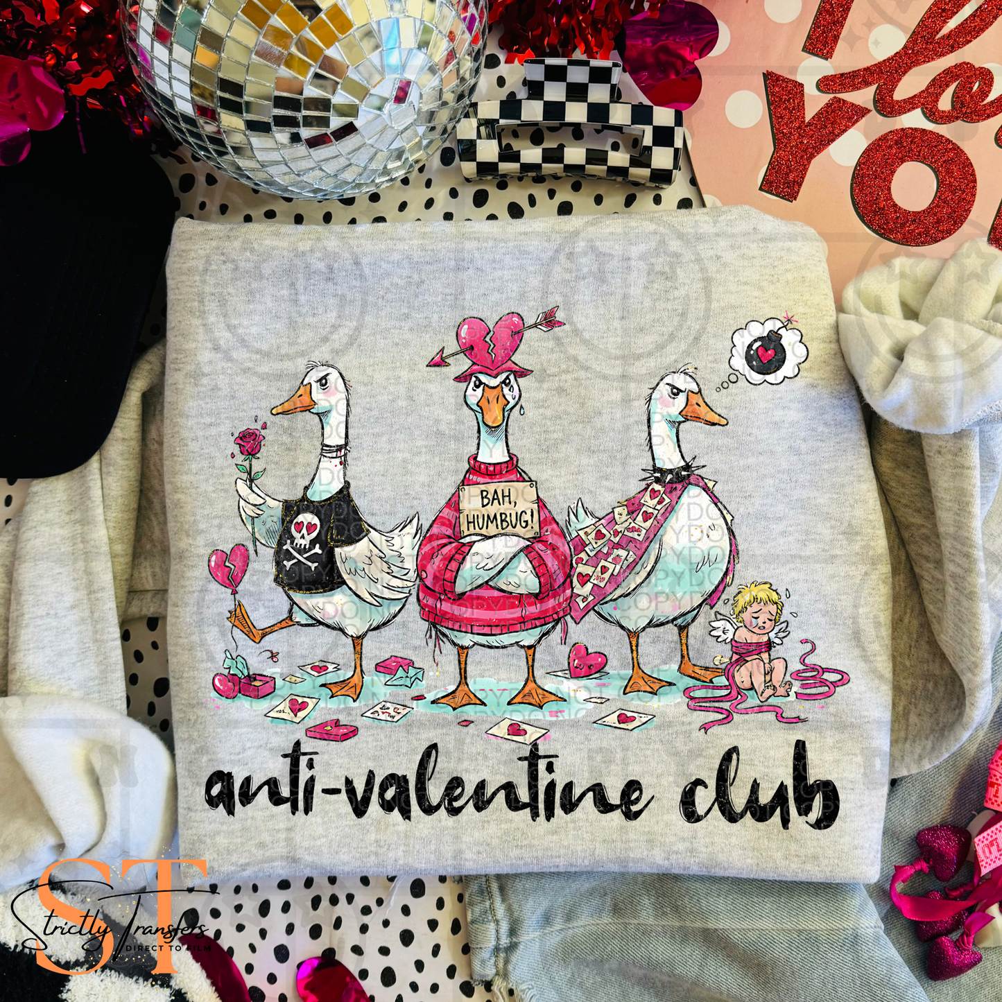 Anti-Valentine Club Direct to Film Transfers