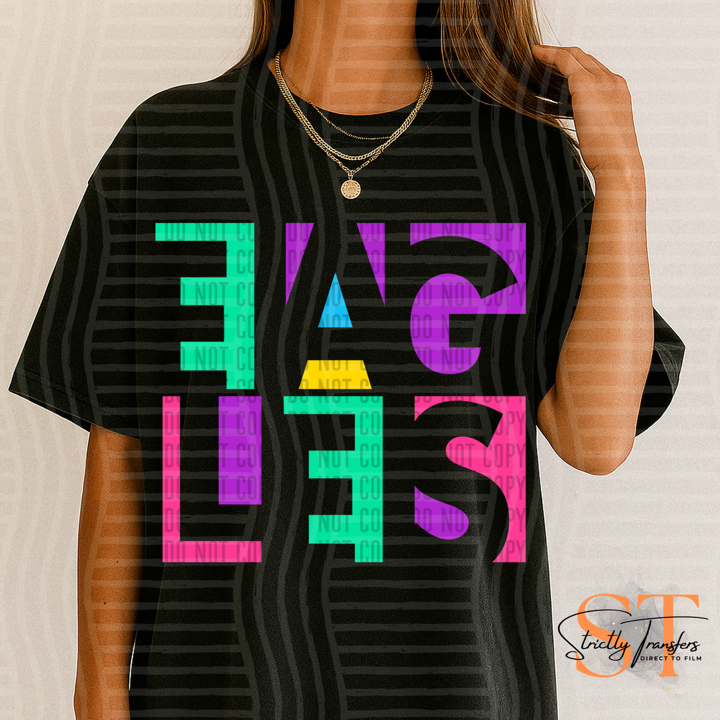 Eagles Neon Cut Out Direct to Film Transfers