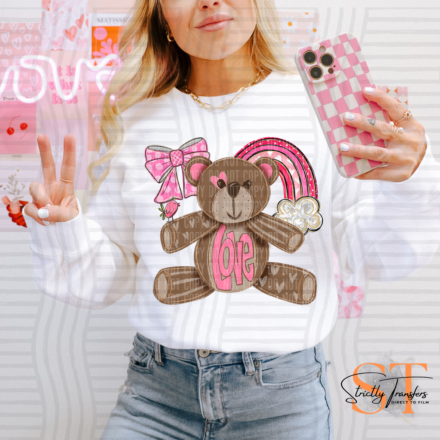 Love Teddy Bear Direct to Film Transfers