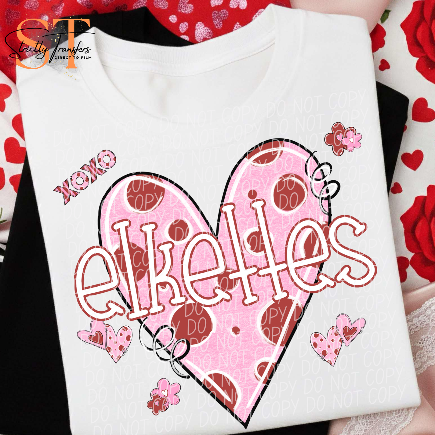 Elkettes Vday Heart Direct to Film Transfers