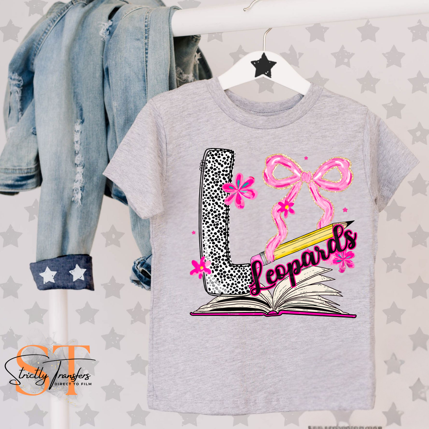 Leopards Pink Dotted Direct to Film Transfers