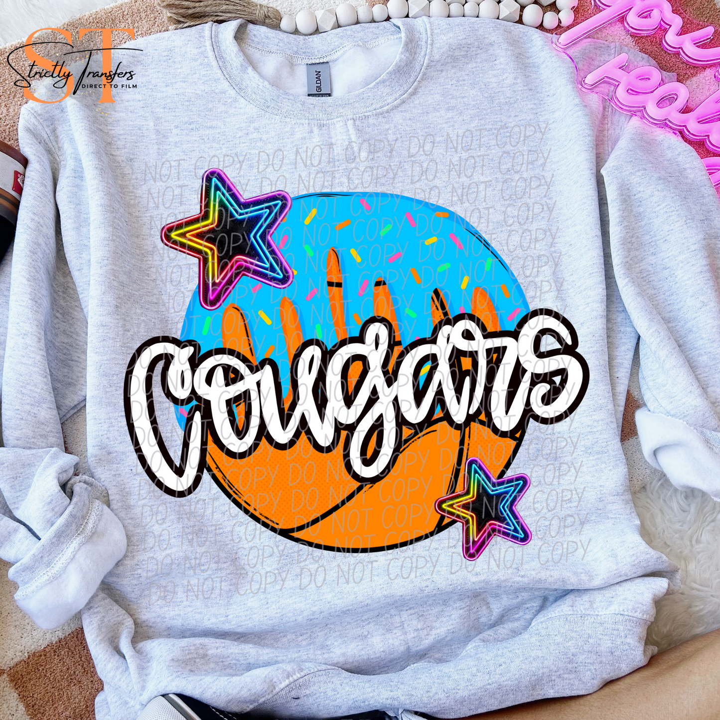 Cougars Sports Drip - 5 sport options Direct to Film Transfers