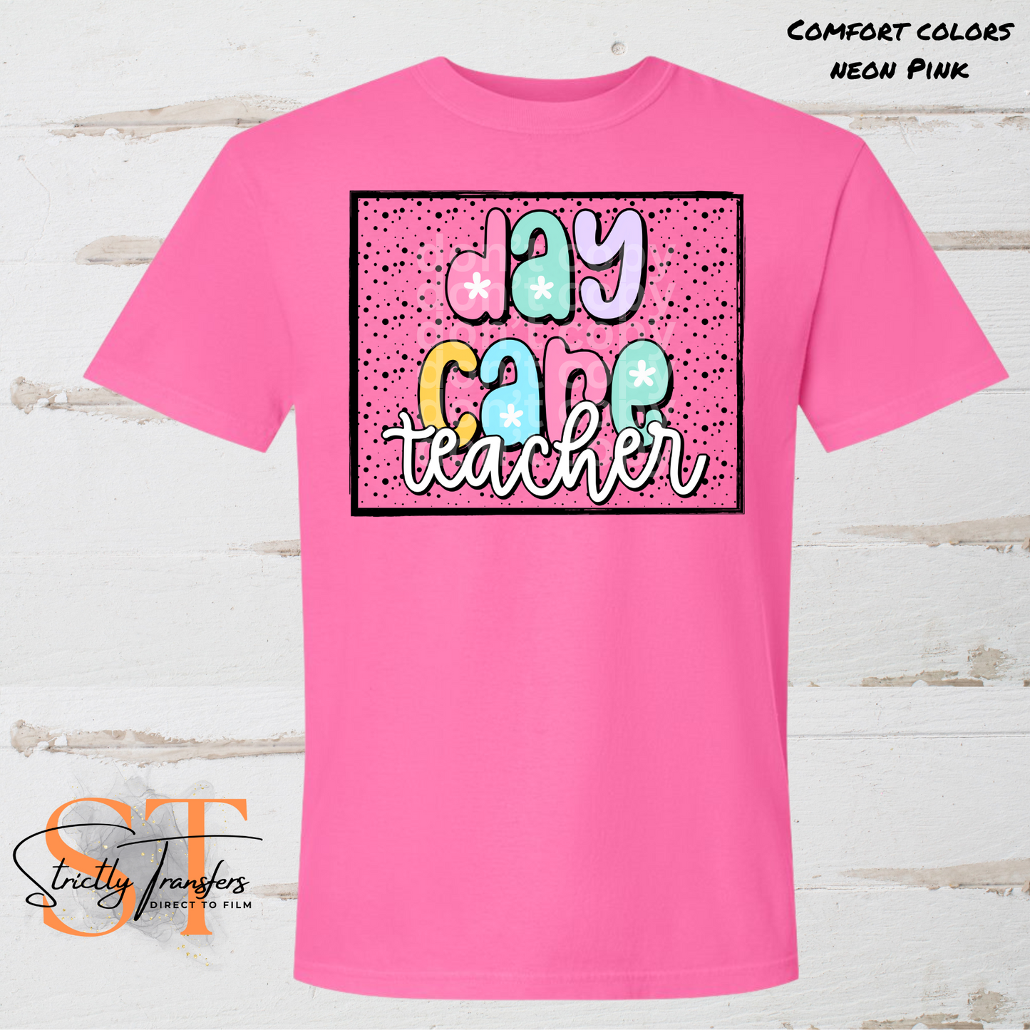 Pastel Polka Dot Teachers - 9 options Direct to Film Transfers