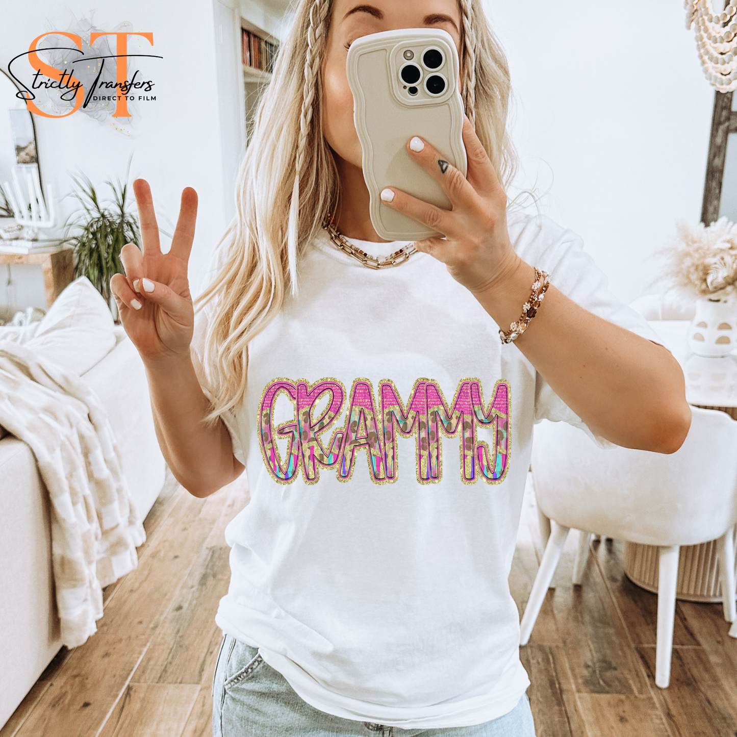 Rainbow Leopard Names - 7 options Direct to Film Transfers